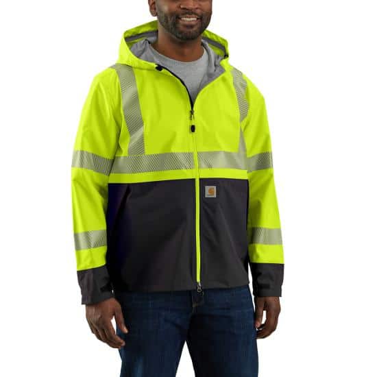 Carhartt High Visibility Storm Defender Loose Fit Midweight Class 3 Rain Jacket