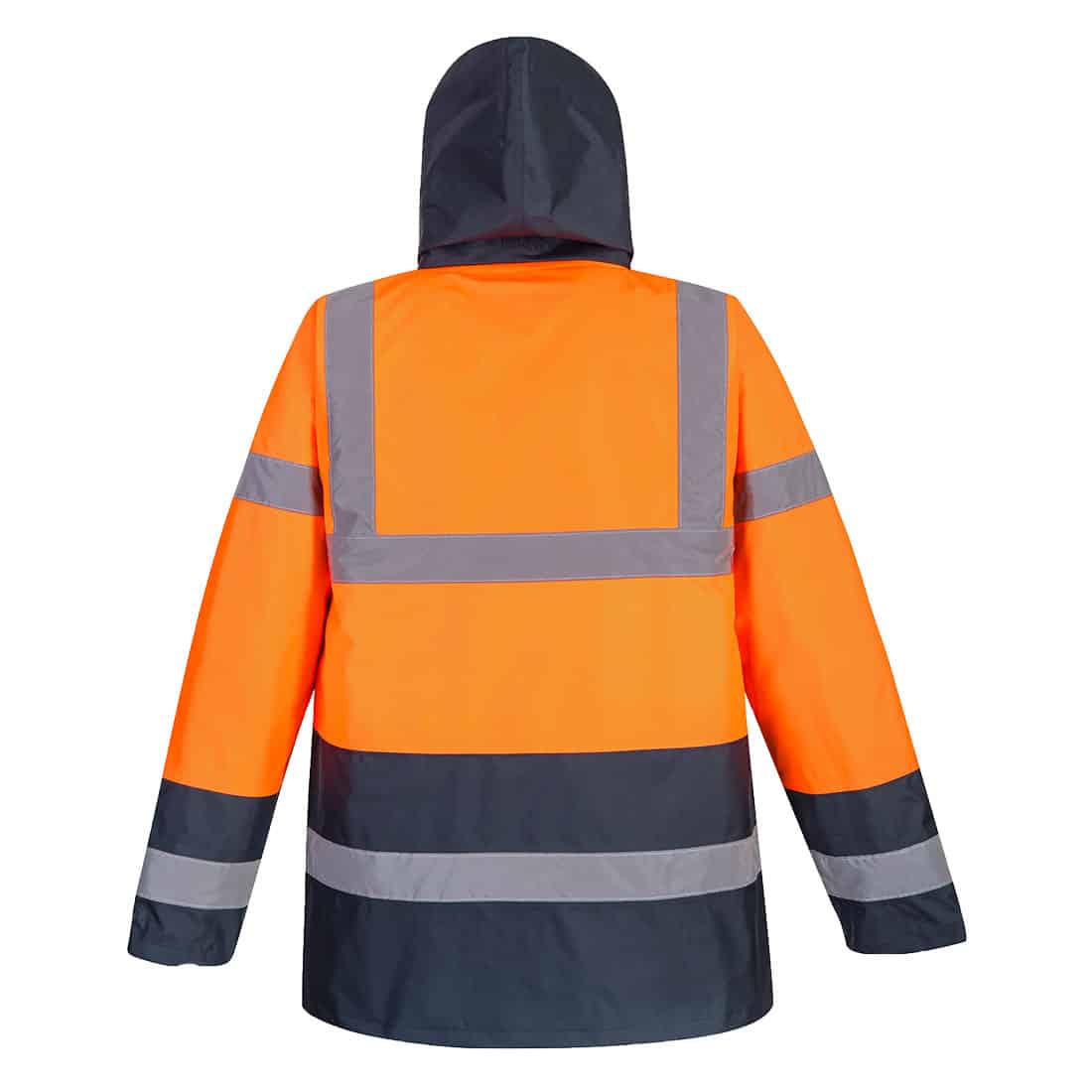 Wickmaster – Class 3, Quilt Lined Insulated Parka, Navy Bottom – Safety Orange – JS47 thumbnail 2