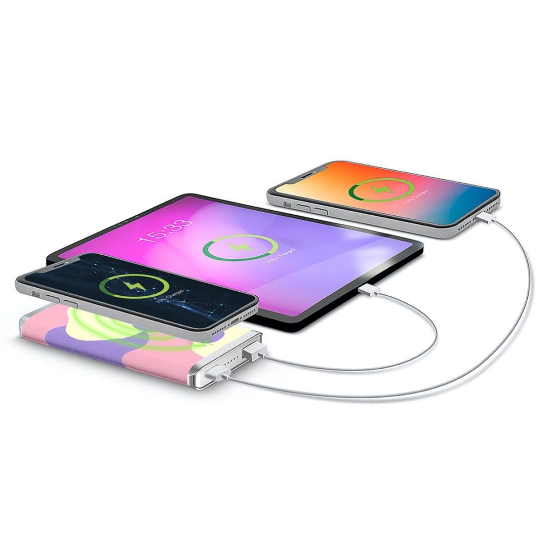 Bubble Camo – Leather 5K Wireless Charging Power Bank thumbnail 2