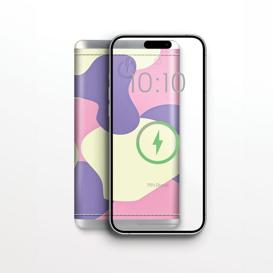 Bubble Camo – Leather 5K Wireless Charging Power Bank thumbnail 3