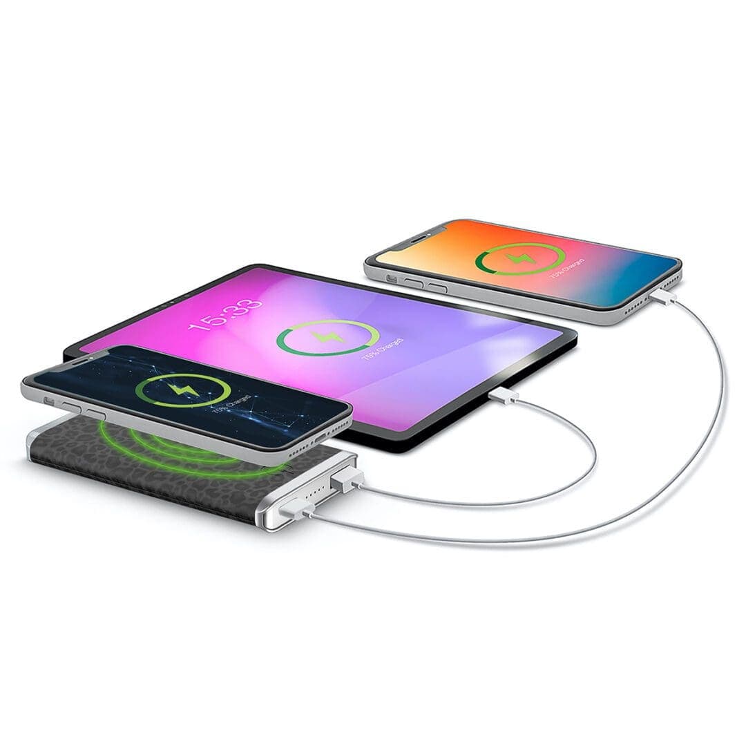 Black Leopard – Leather 5K Wireless Charging Power Bank thumbnail 2