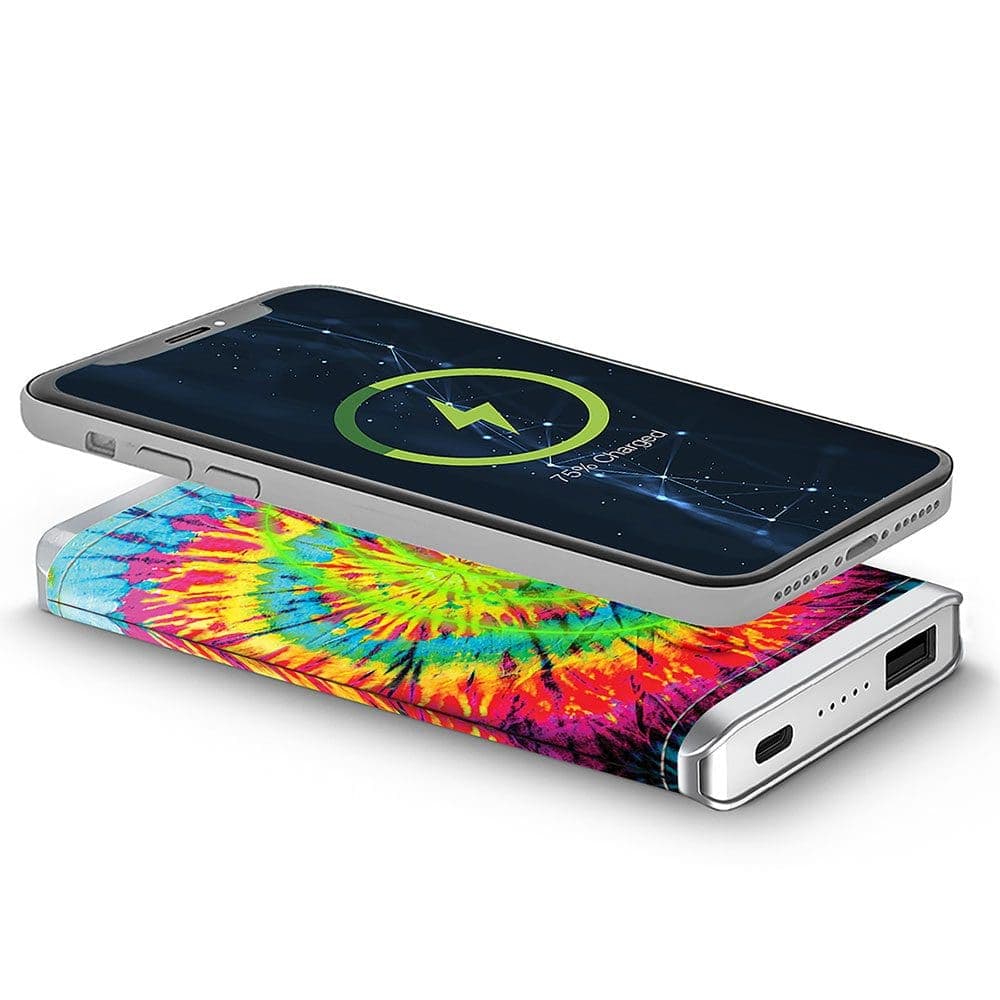 Tie Dye – Leather 5K Wireless Charging Power Bank