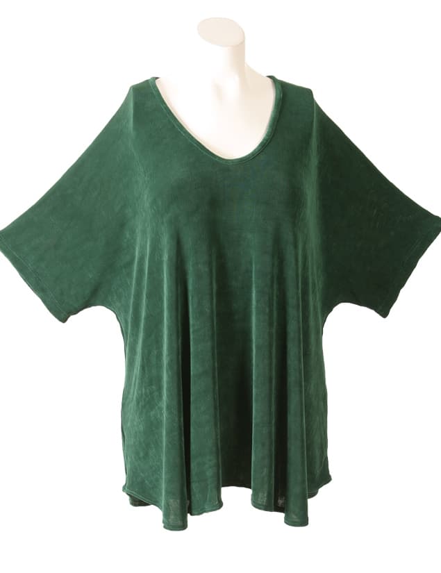 Plus Size Shell Top Forest Green Slinky 26/28, 30/32, 34/36