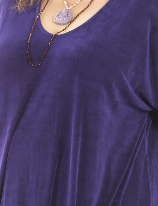 Plus Size Shell Top Purple Slinky 34/36 thumbnail 2