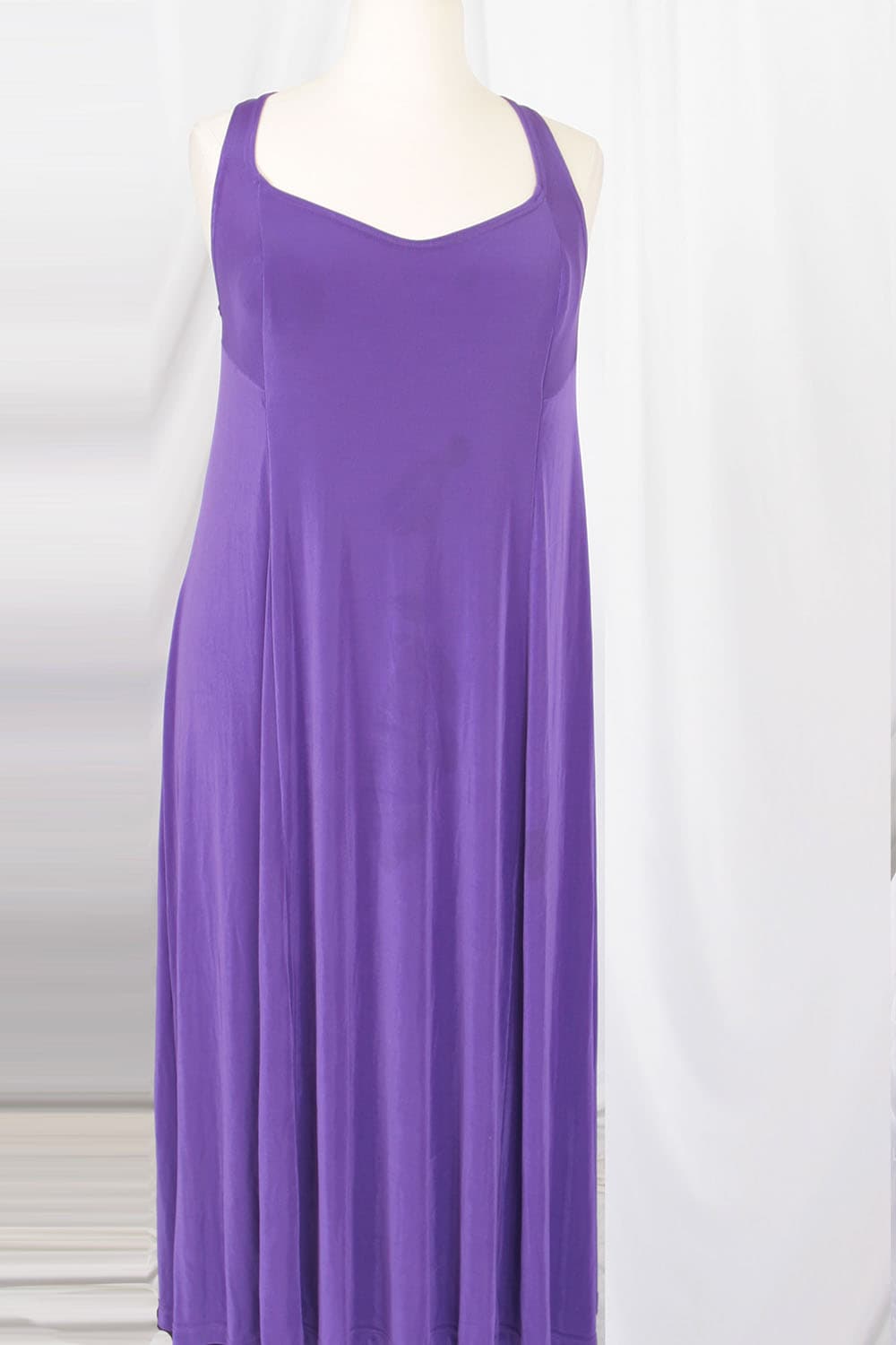 Plus Size Slip Dress Evening Gown Amethyst Slinky 26/28