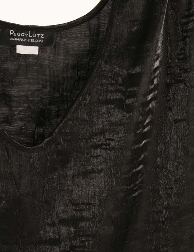 Plus Size Shell Top Black Crinkle Crash 22/24, 26/28 thumbnail 3