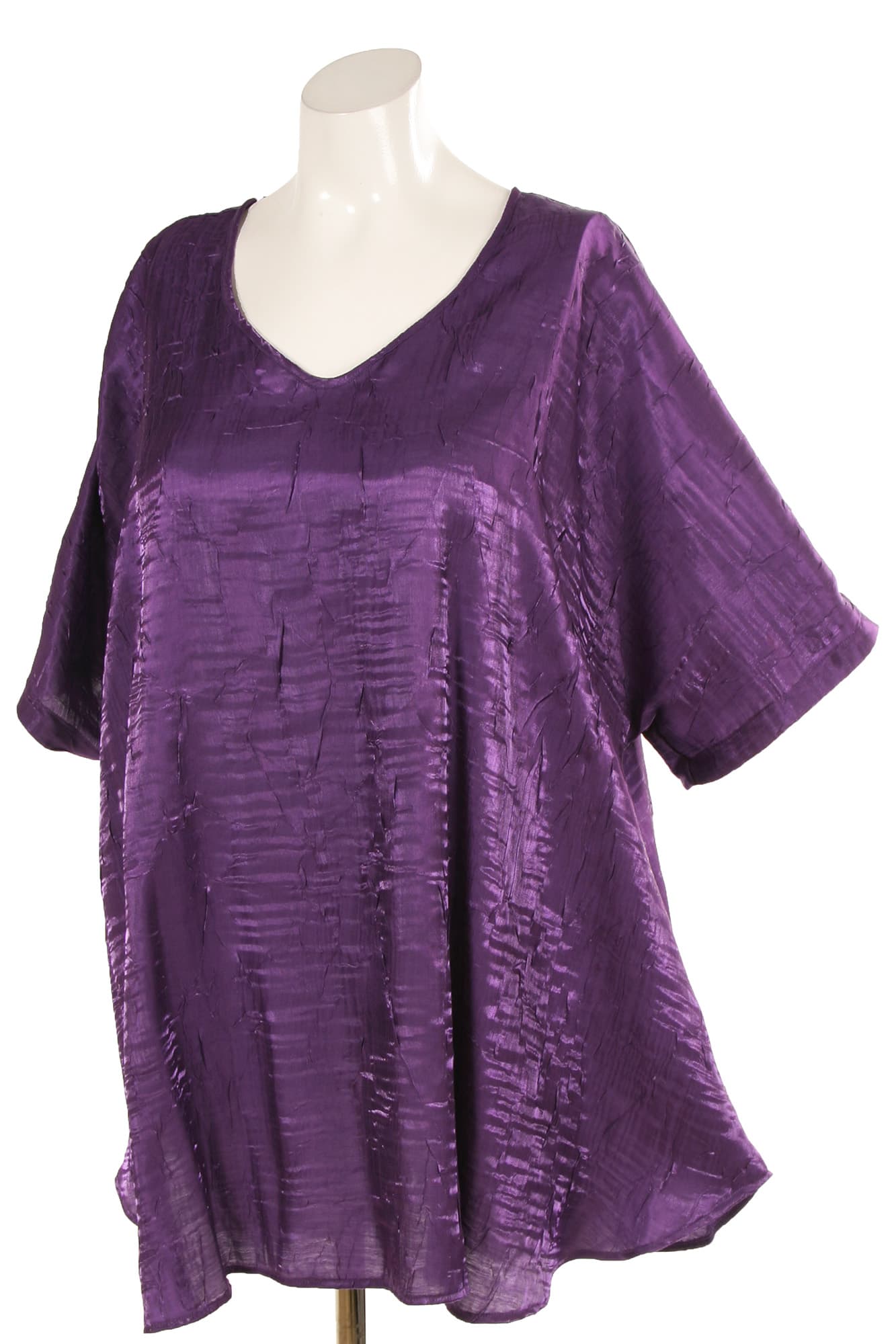 Plus Size Shell Top Grape Crinkle Crash 22/24