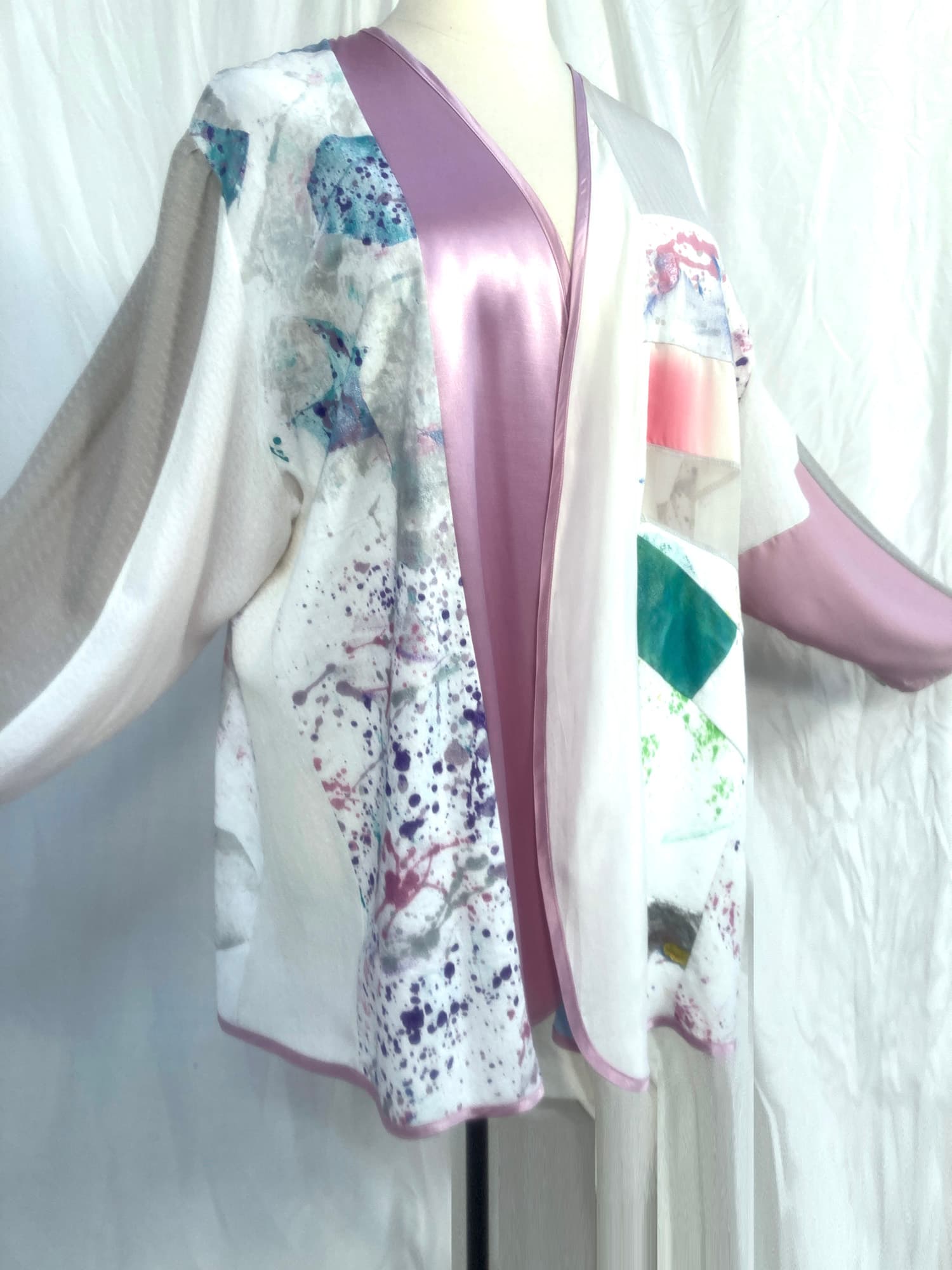 Plus Size Artwear Resort Daisy Jacket Special Occasion Elegant Patchwork 26/28 thumbnail 2