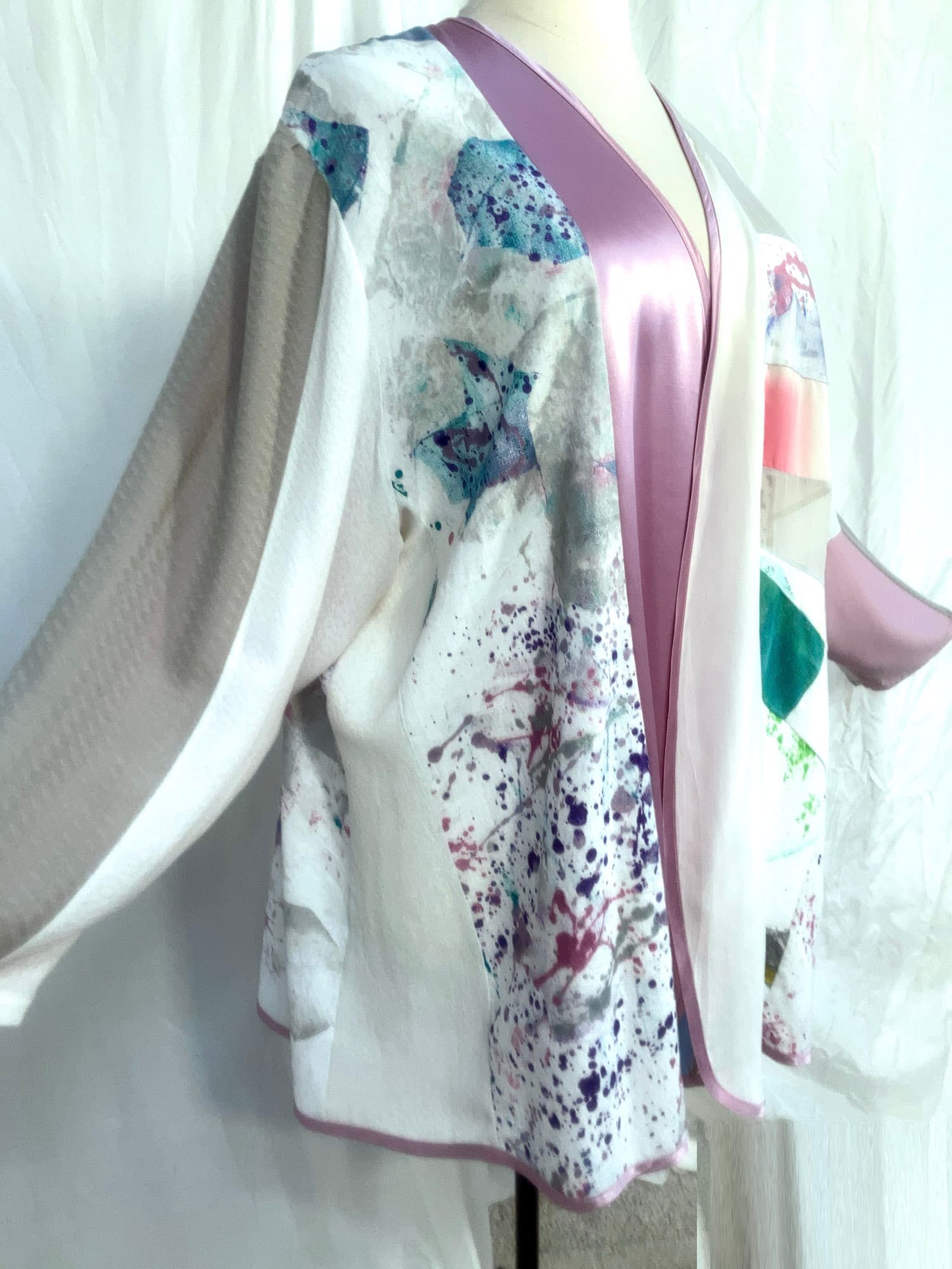 Plus Size Artwear Resort Daisy Jacket Special Occasion Elegant Patchwork 26/28 thumbnail 3
