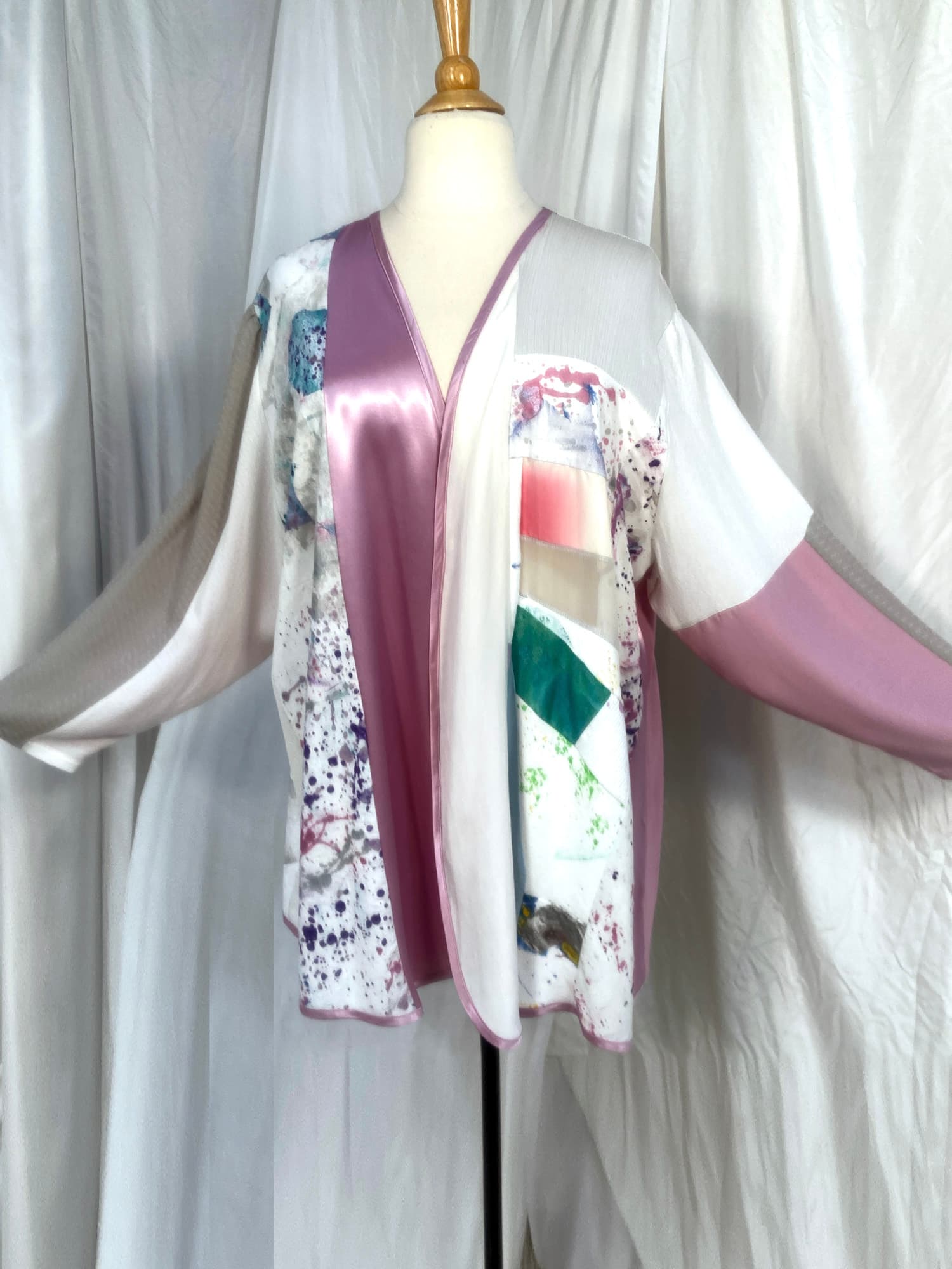 Plus Size Artwear Resort Daisy Jacket Special Occasion Elegant Patchwork 26/28 thumbnail 4