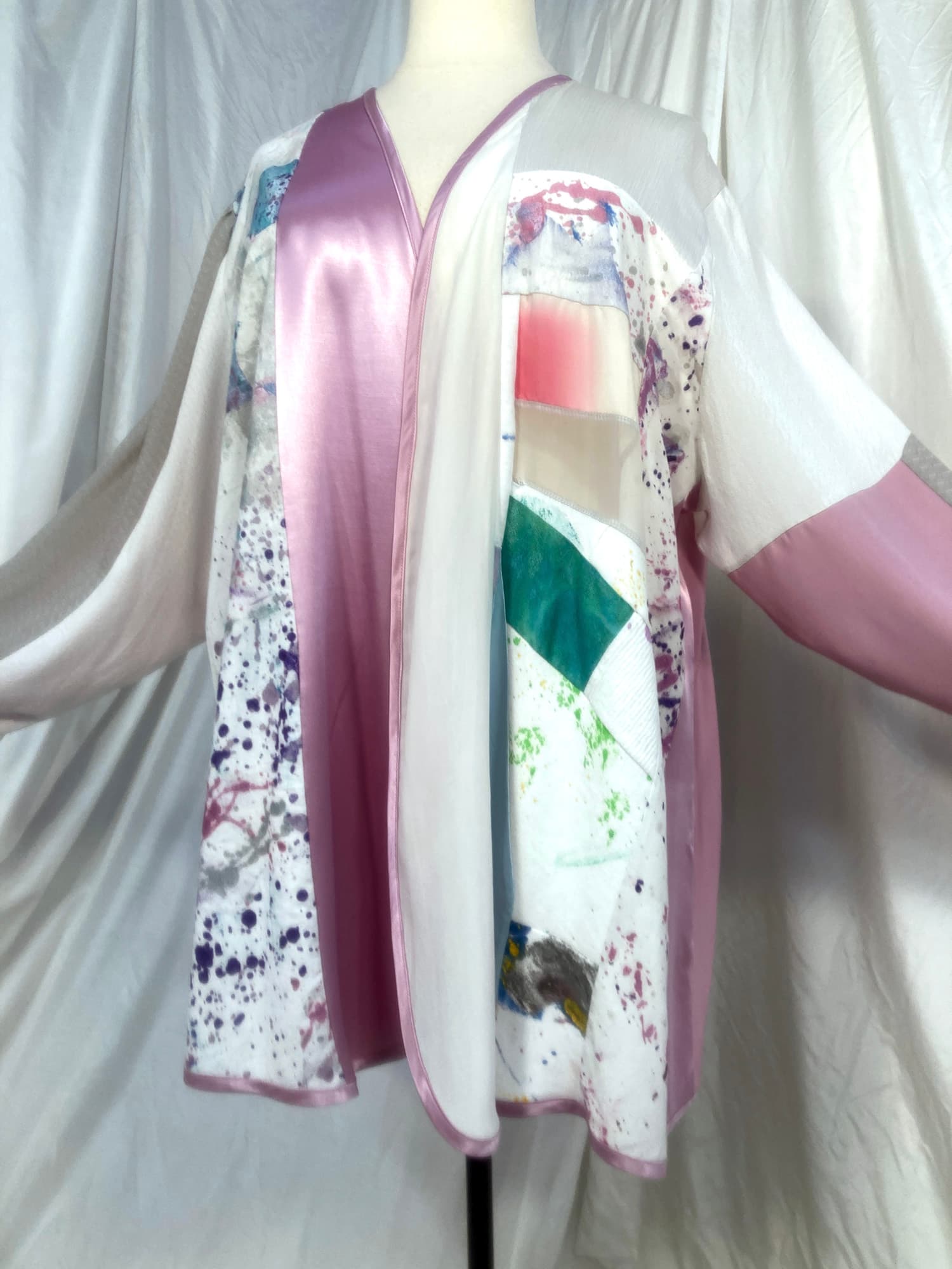 Plus Size Artwear Resort Daisy Jacket Special Occasion Elegant Patchwork 26/28