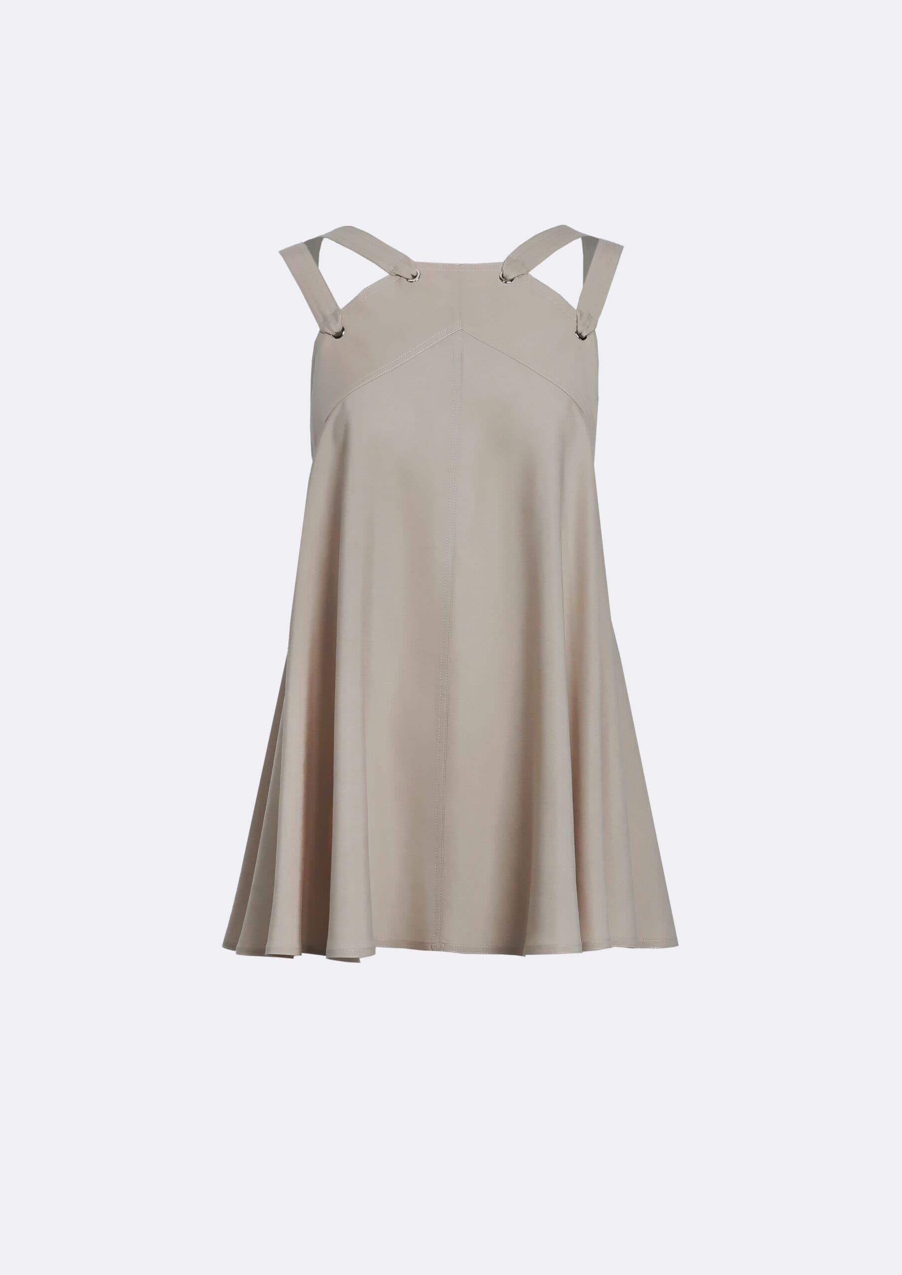 CROSS STRAP FLARED GREY MORN