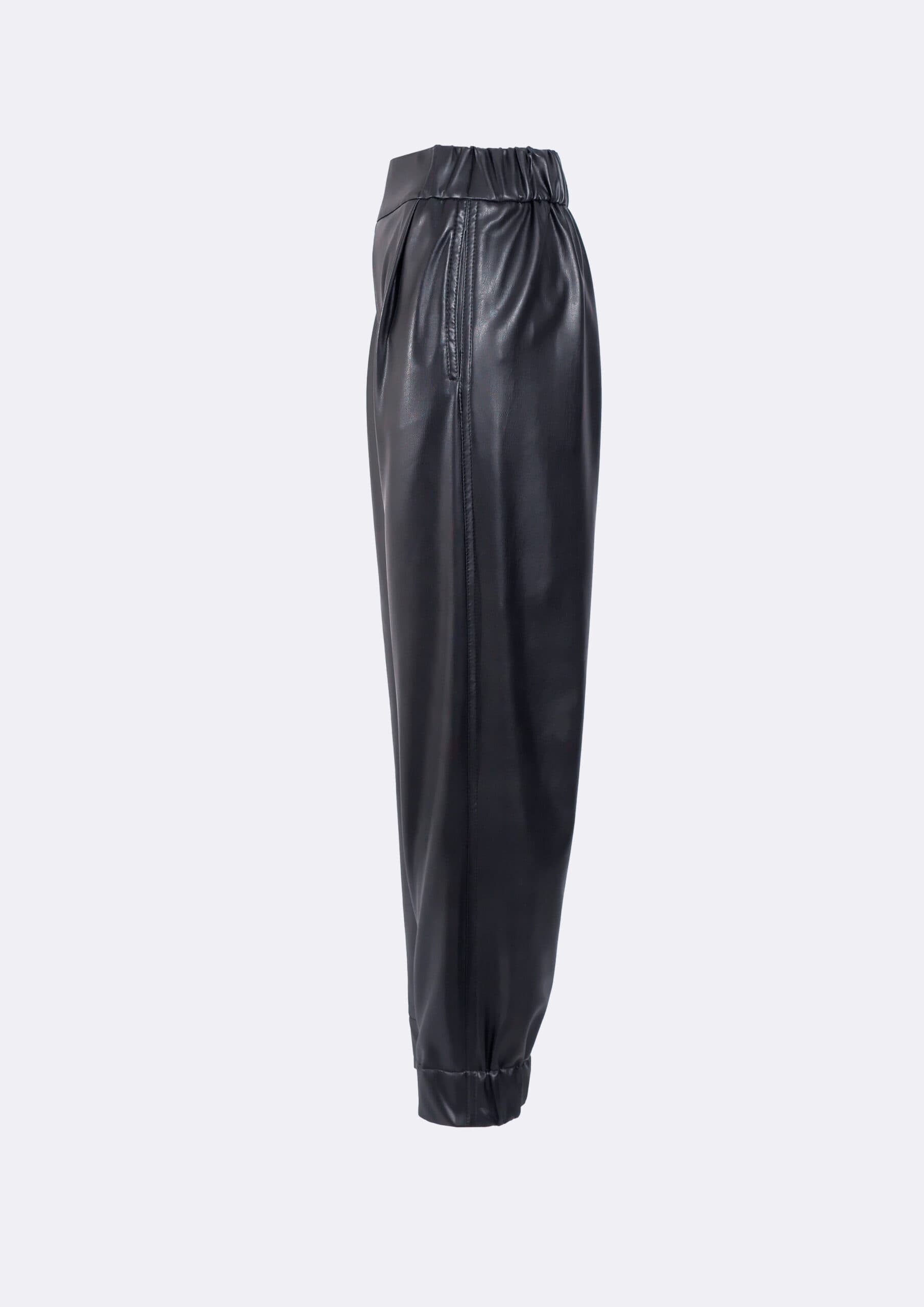 ECO LEATHER TROUSERS BLACK thumbnail 3