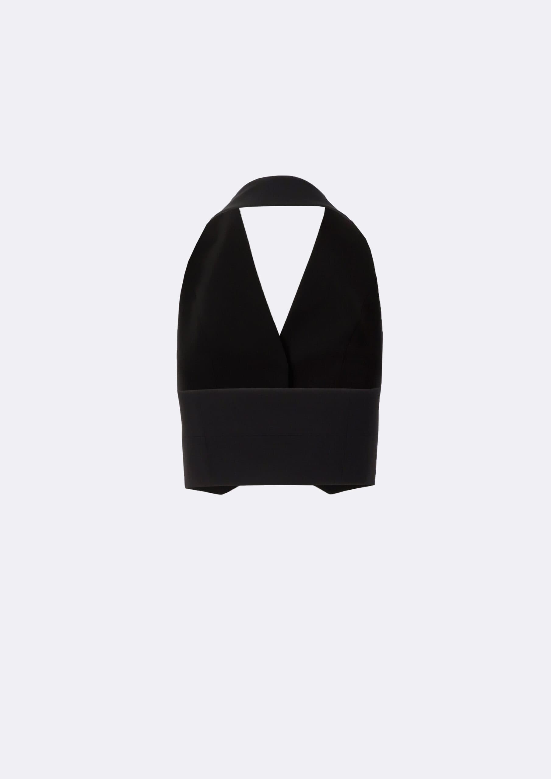 HALTER NECK VEST BLACK thumbnail 3