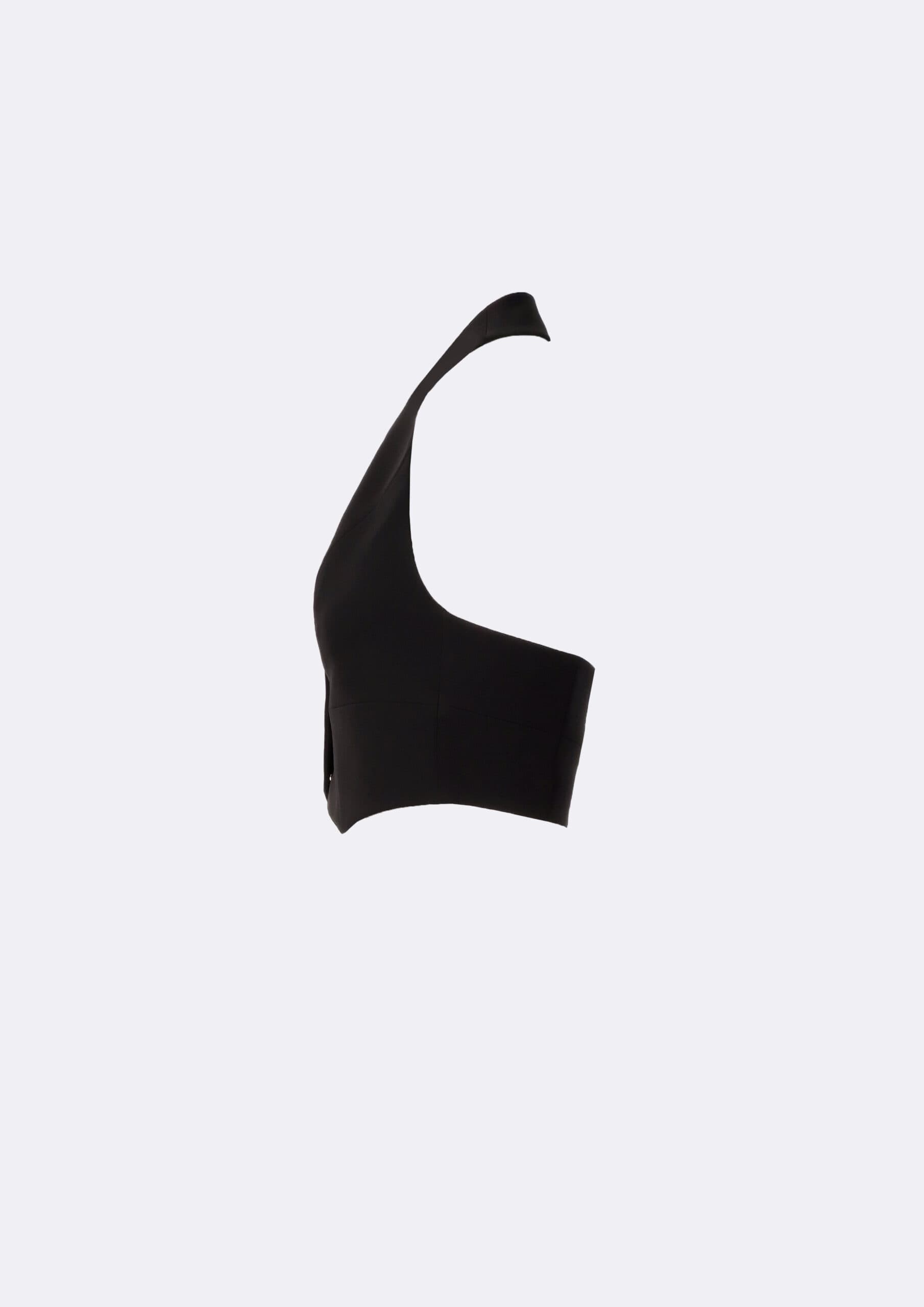 HALTER NECK VEST BLACK thumbnail 2