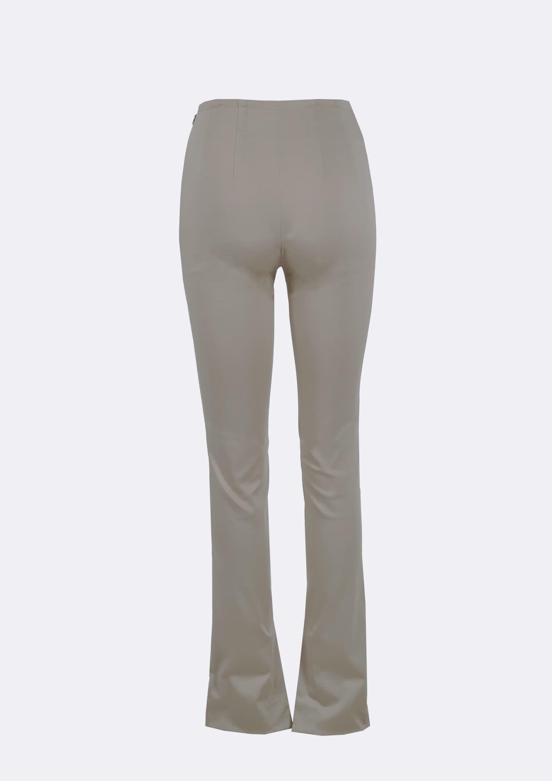 SLIM TROUSERS WITH SPLITS WET SAND thumbnail 3