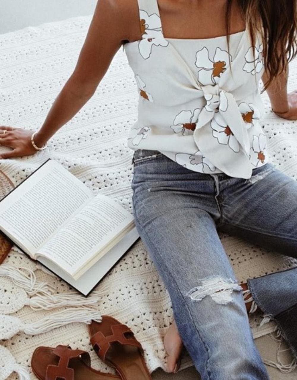 Blusa Beige Estampada Sincerely Jules