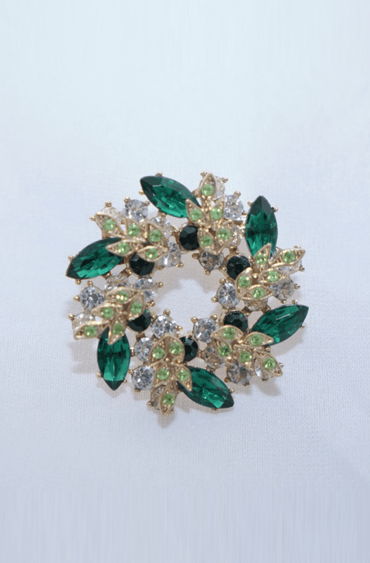 Green Glittering Broch