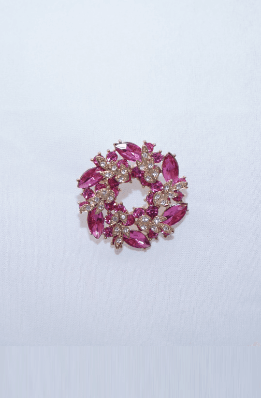 Red Glittering Broch