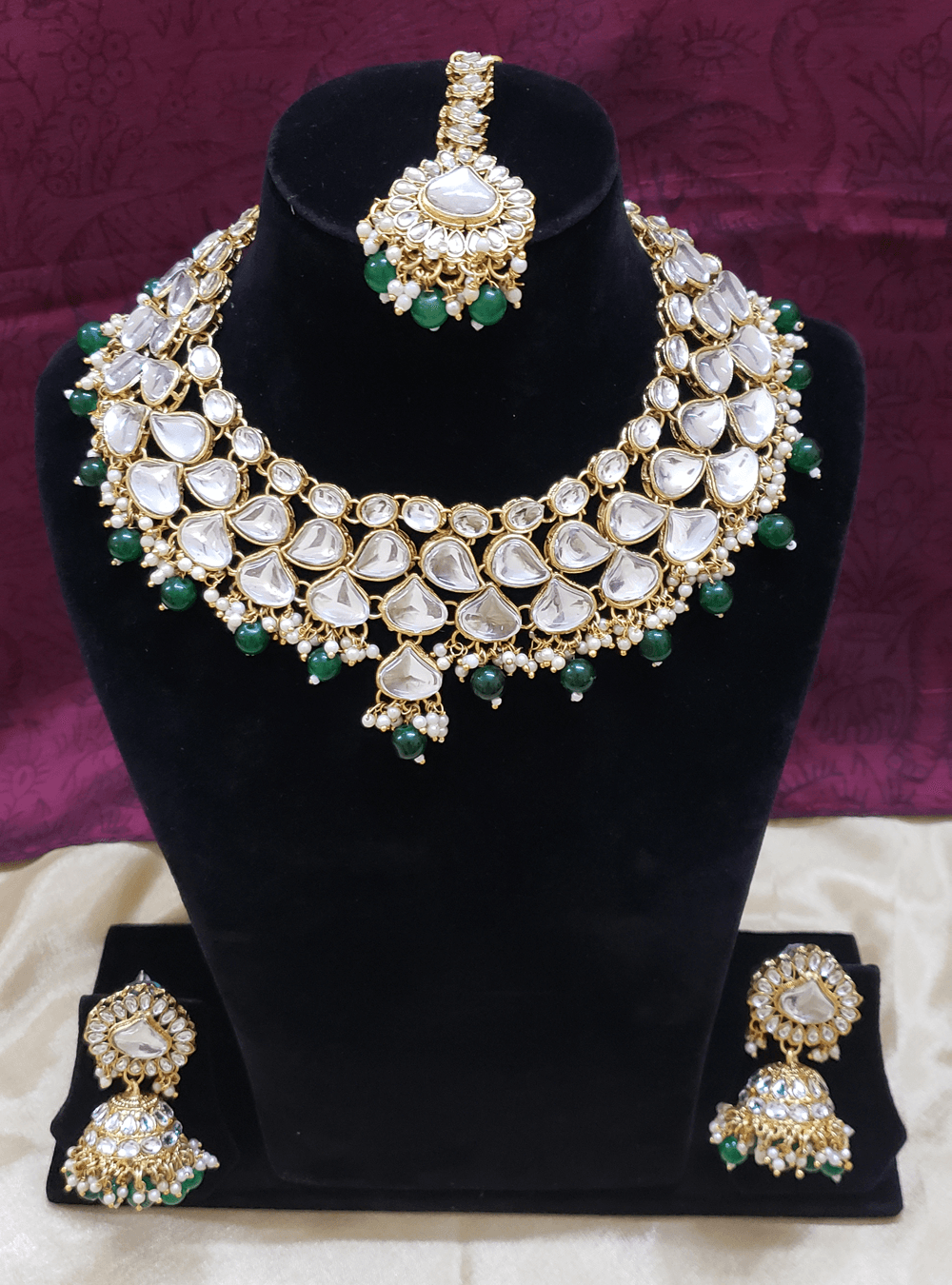 Green Kundan Bridal Set