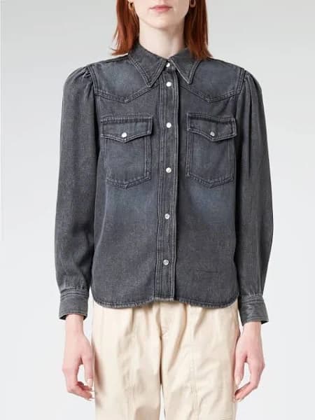 ISABEL MARANT ETIOLE Tahisse Shirt in Grey