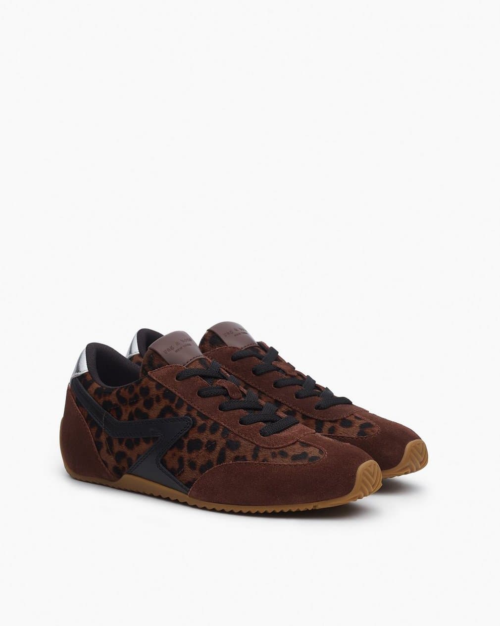 rag & bone Ultra Slim Retro Runner Sneakers in Leopard Mocha