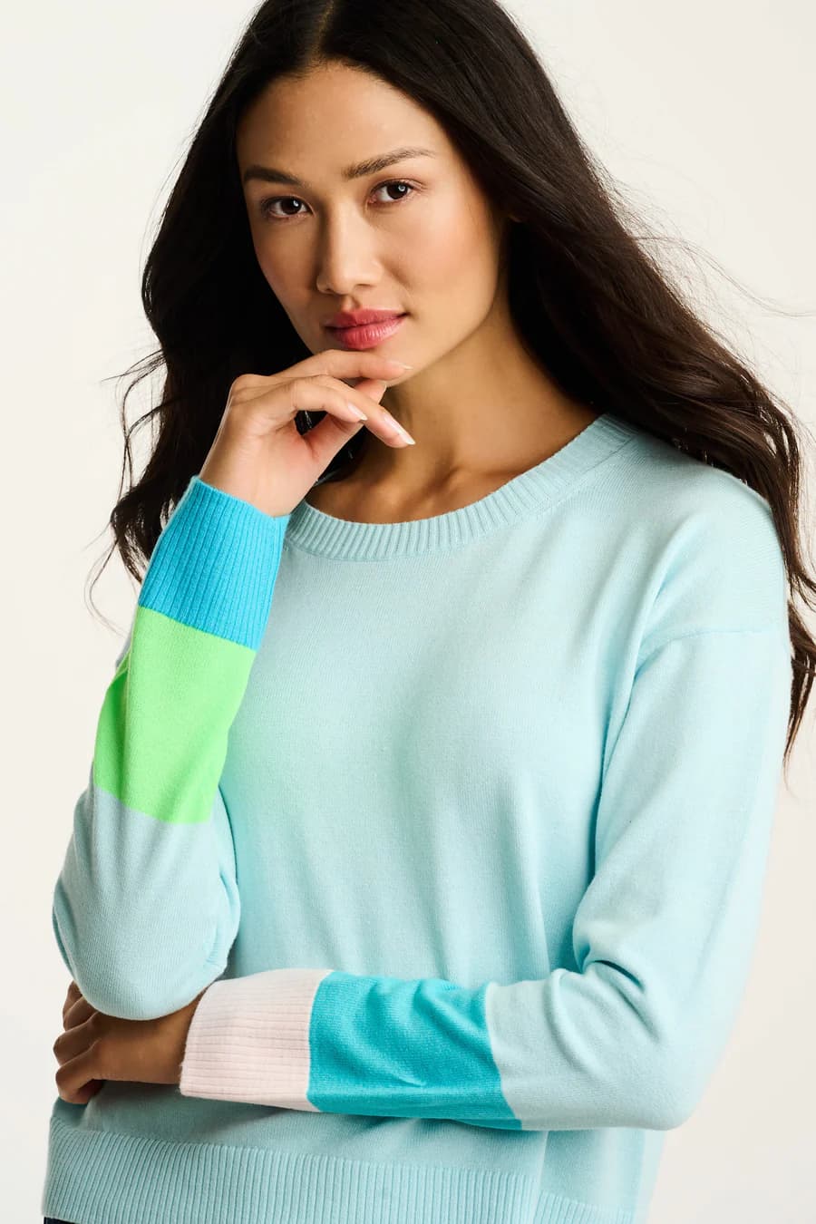 LISA TODD Block Party Top in Aqua