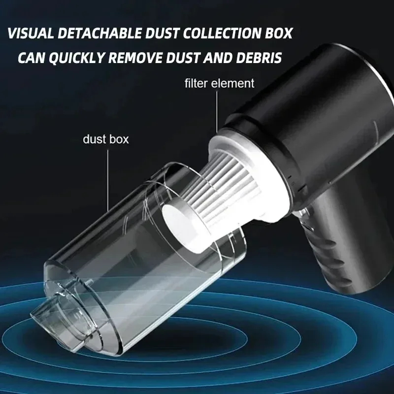 Portable Wireless Car Vacuum Cleaner Wireless Vacuum Cleaner Dual Use for Home and Car 120W High Power Powerful Vacuum Cleaner thumbnail 3