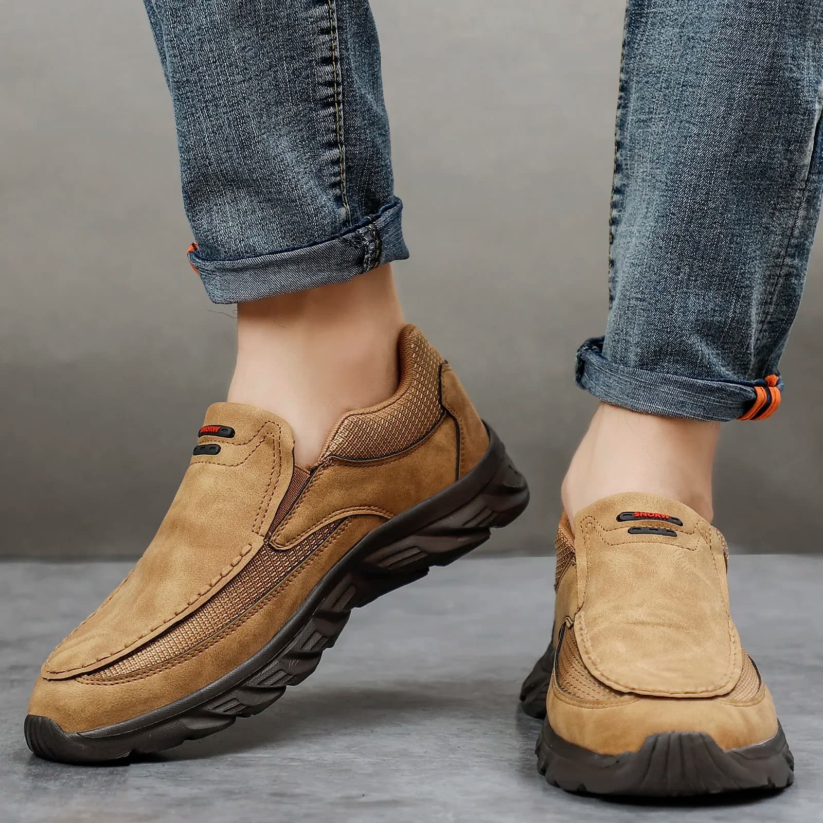 Men Leather Casual Shoes Breathable Loafers Men Sneakers 2024 New Male Comfortable Leather Flat Footwear Sneakers Men Shoes thumbnail 4
