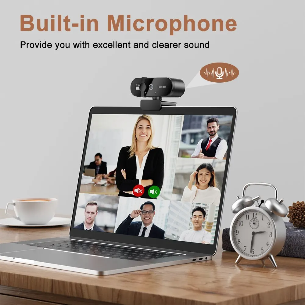 4K Webcam 1080P Mini Camera 2K Full HD Webcam with Microphone 30fps USB Web Cam for Auto Focus PC Laptop Video Shooting Camera thumbnail 3