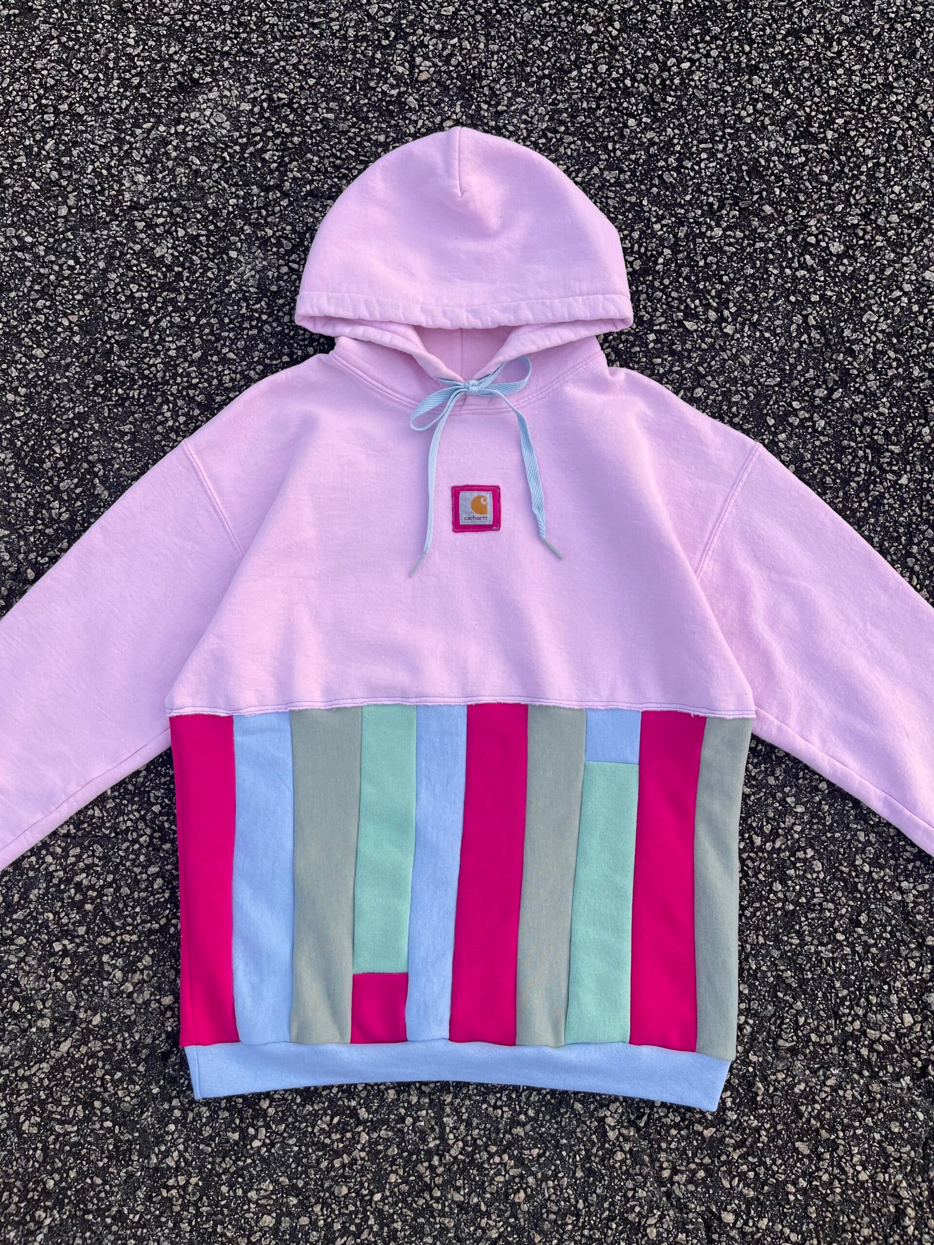 Reworked Carhartt patchwork hoodie thumbnail 3