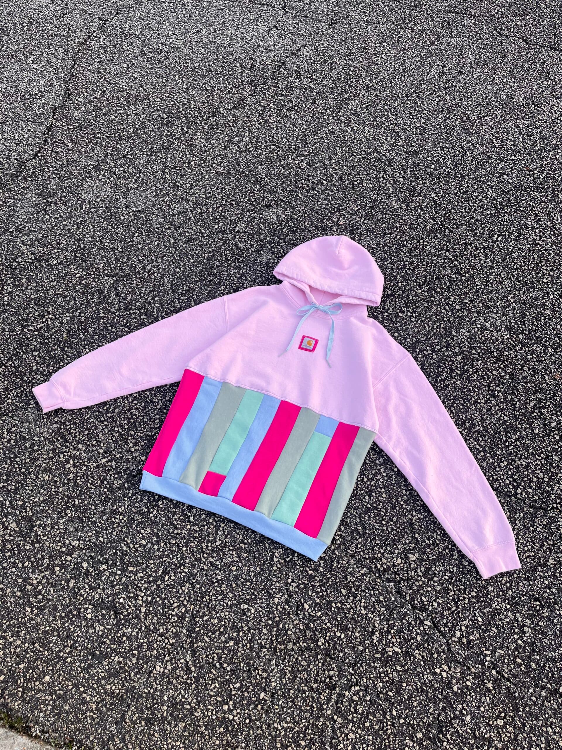 Reworked Carhartt patchwork hoodie
