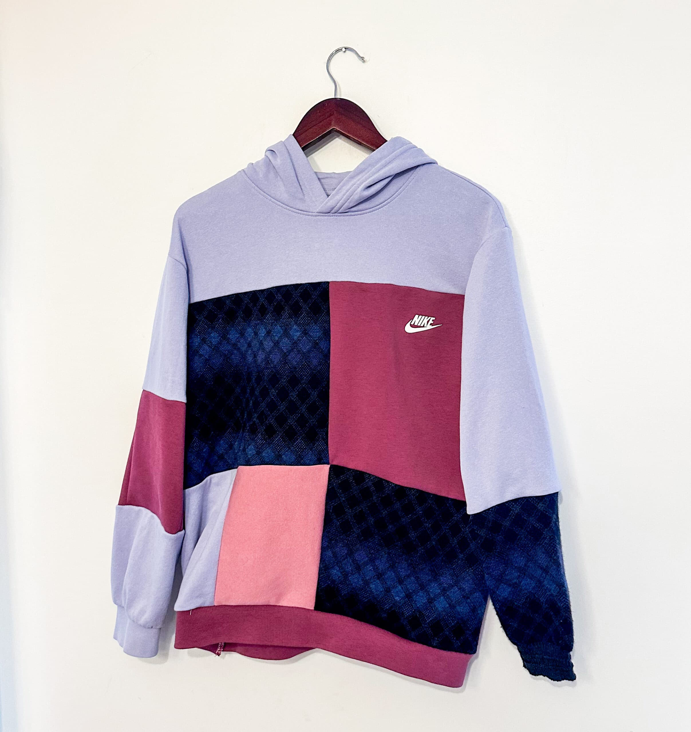 Reworked Patchwork Nike Pink tones / Grandpa Sweater thumbnail 3