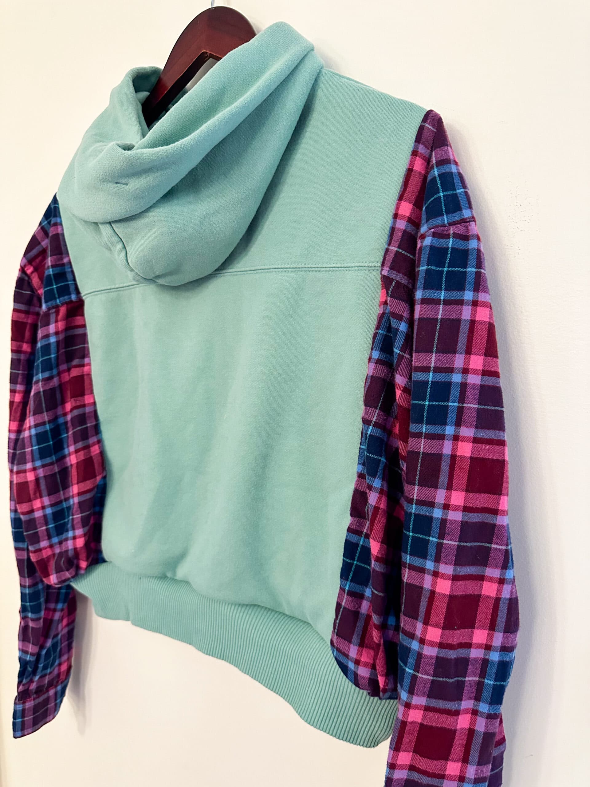 Reworked Carhartt Flannel Cropped Sweatshirt thumbnail 4