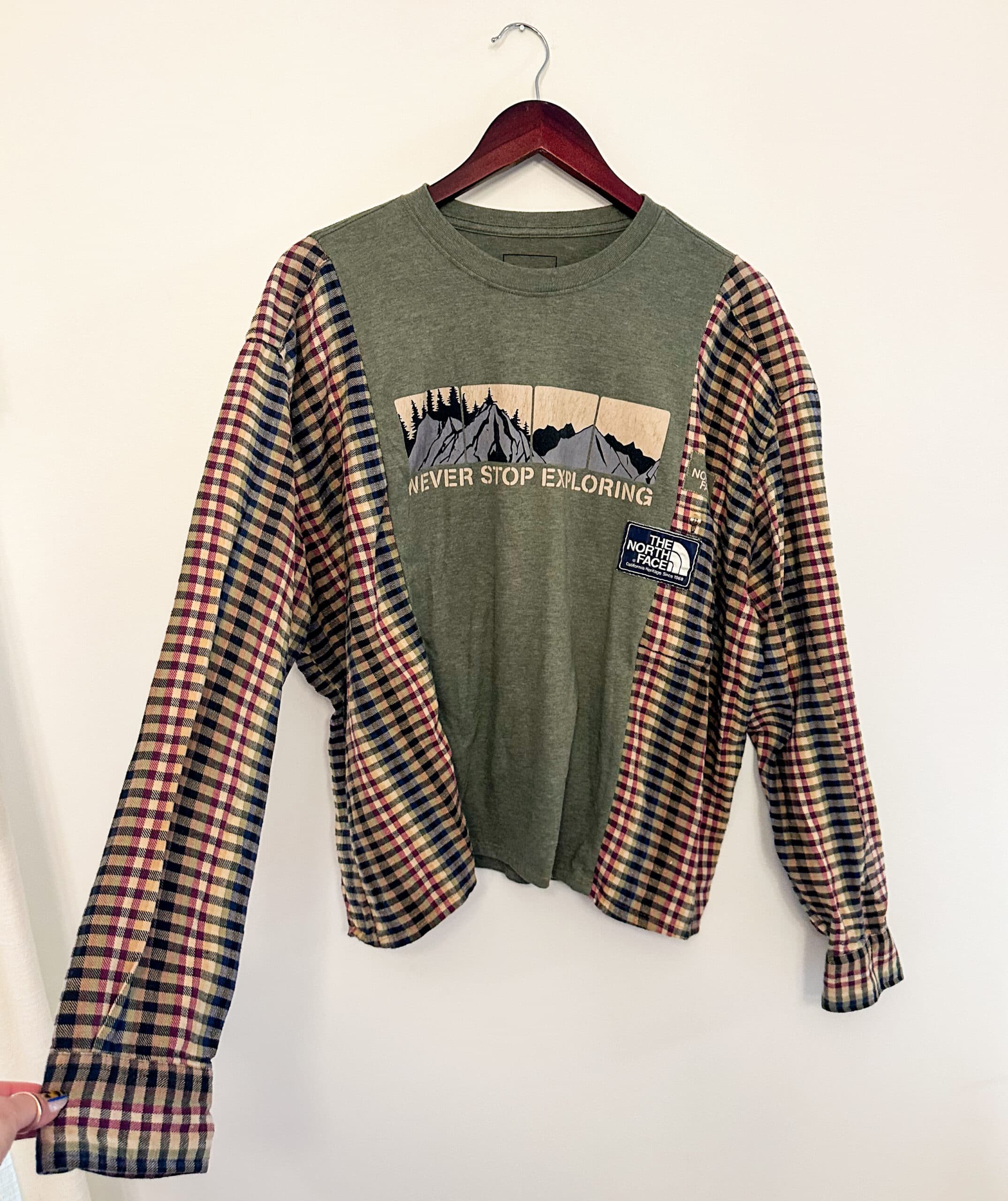 Northface flannel rework – unisex thumbnail 4