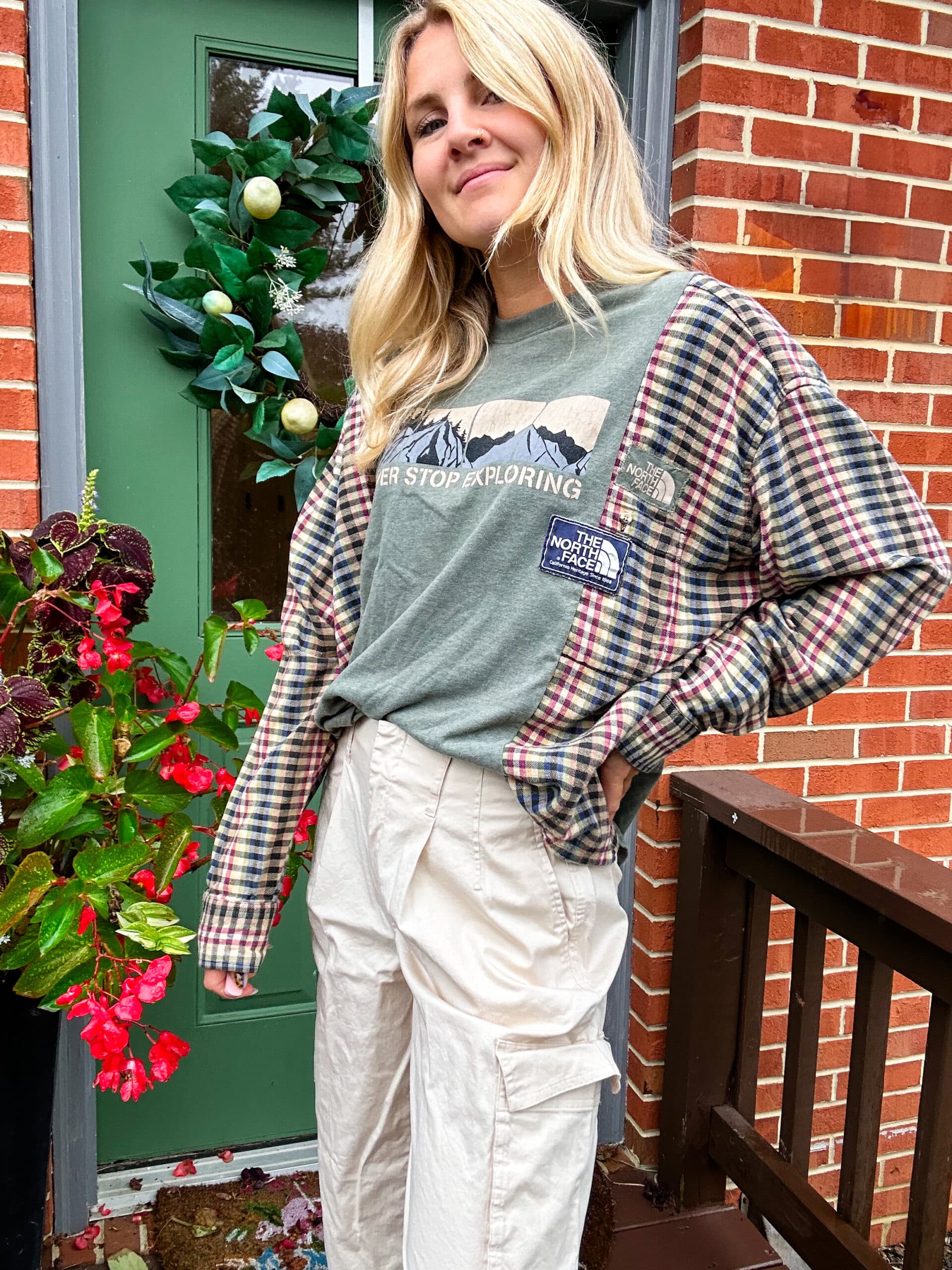 Northface flannel rework – unisex thumbnail 2