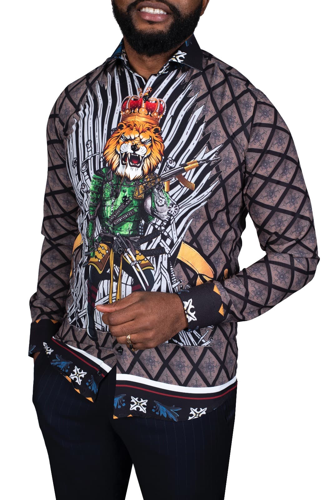 STANLION GRAY LUXURY SHIRT thumbnail 3
