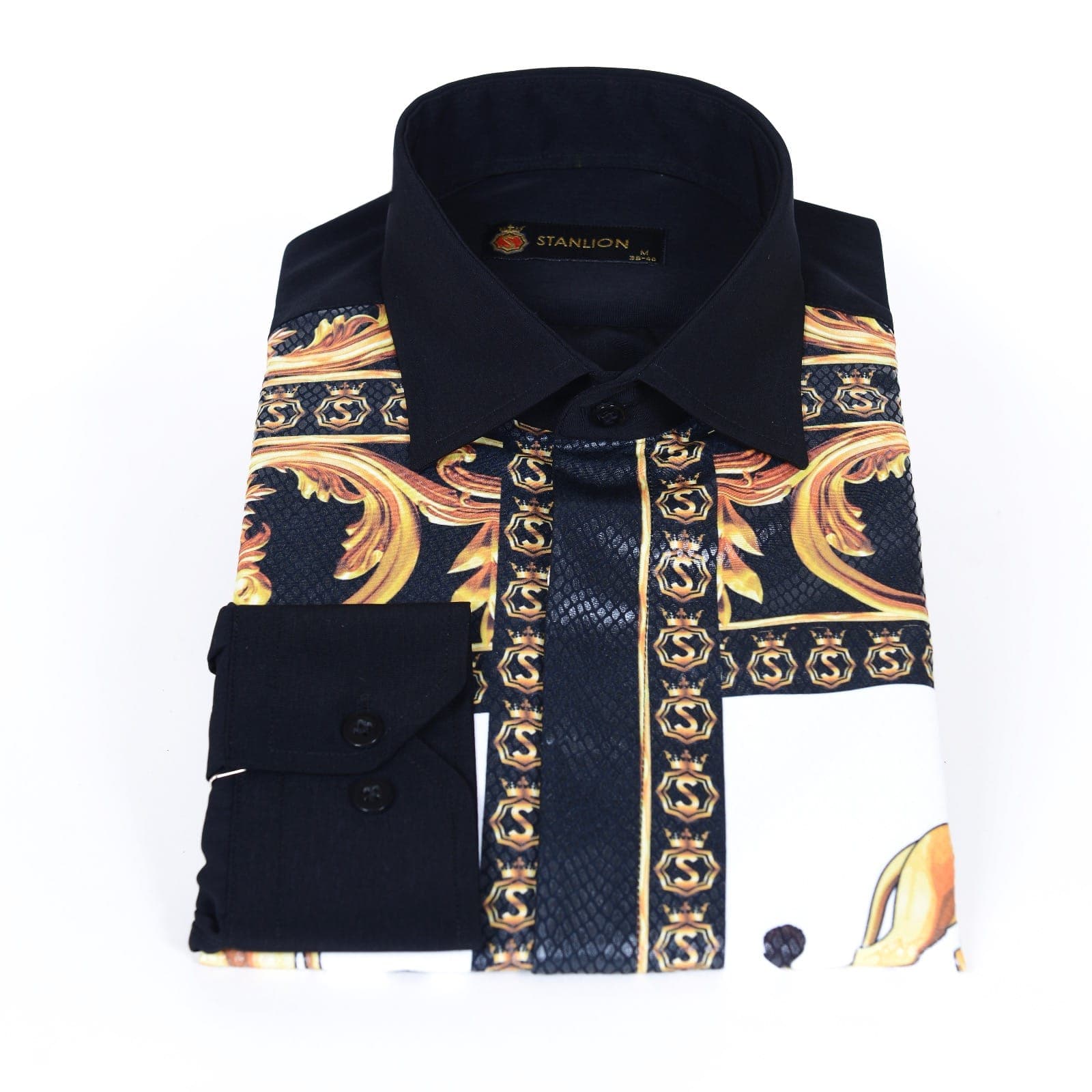 LION GOLD &amp; BLACK LUXURY SHIRT thumbnail 4