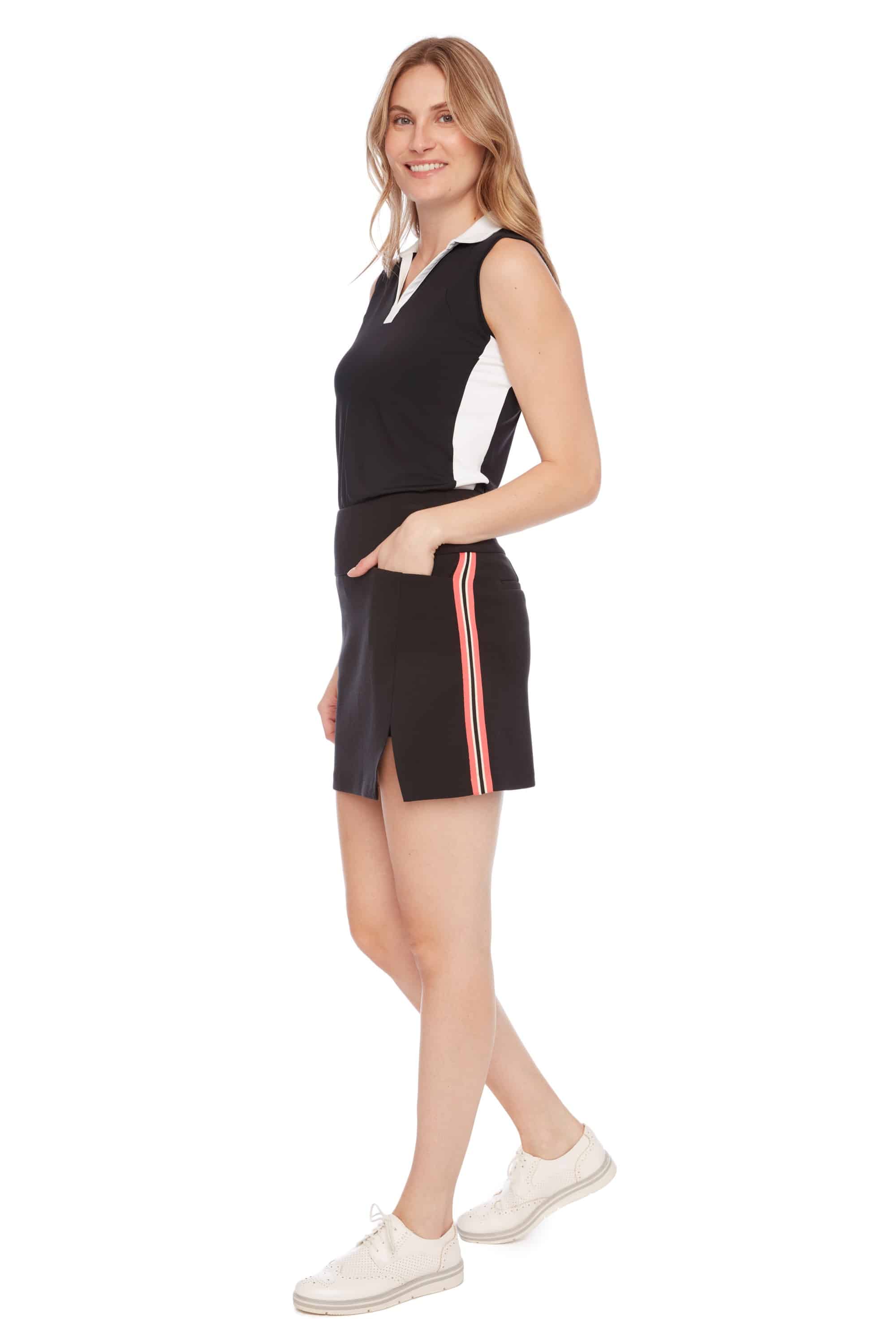 SIDE STRIPE VENTED SPORTY TECHNO SKORT thumbnail 2