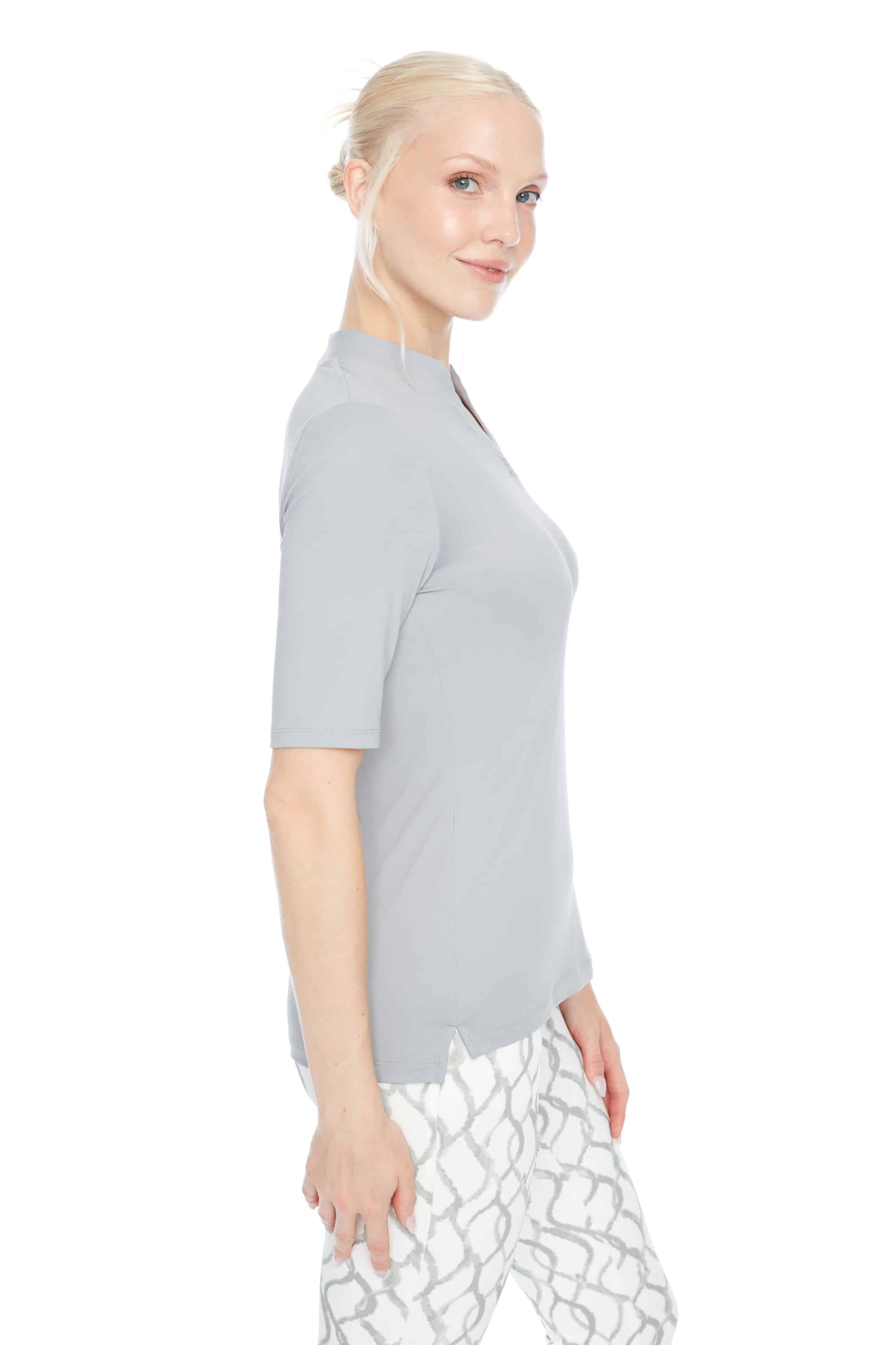 SOLID SHORT-SLEEVE V-NECK VELOCITY POLO thumbnail 2