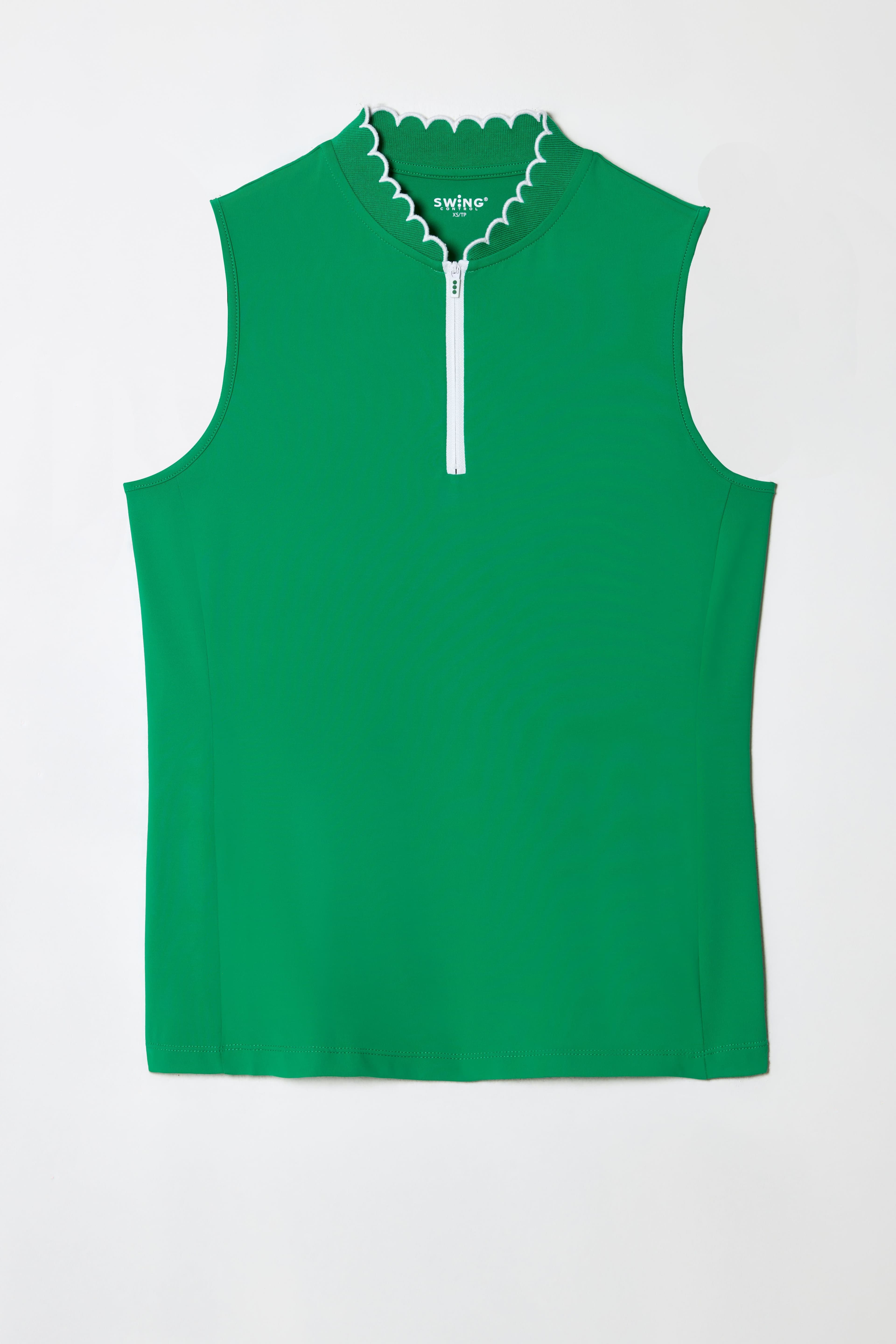 SCALLOPED EDGE SLEEVELESS VELOCITY TOP
