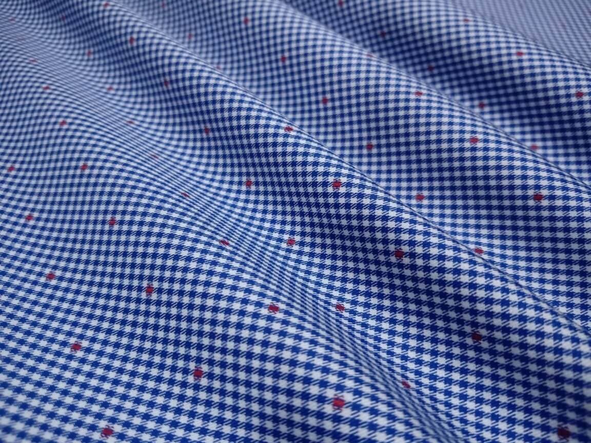 Made to measure shirt navy gingham thumbnail 2