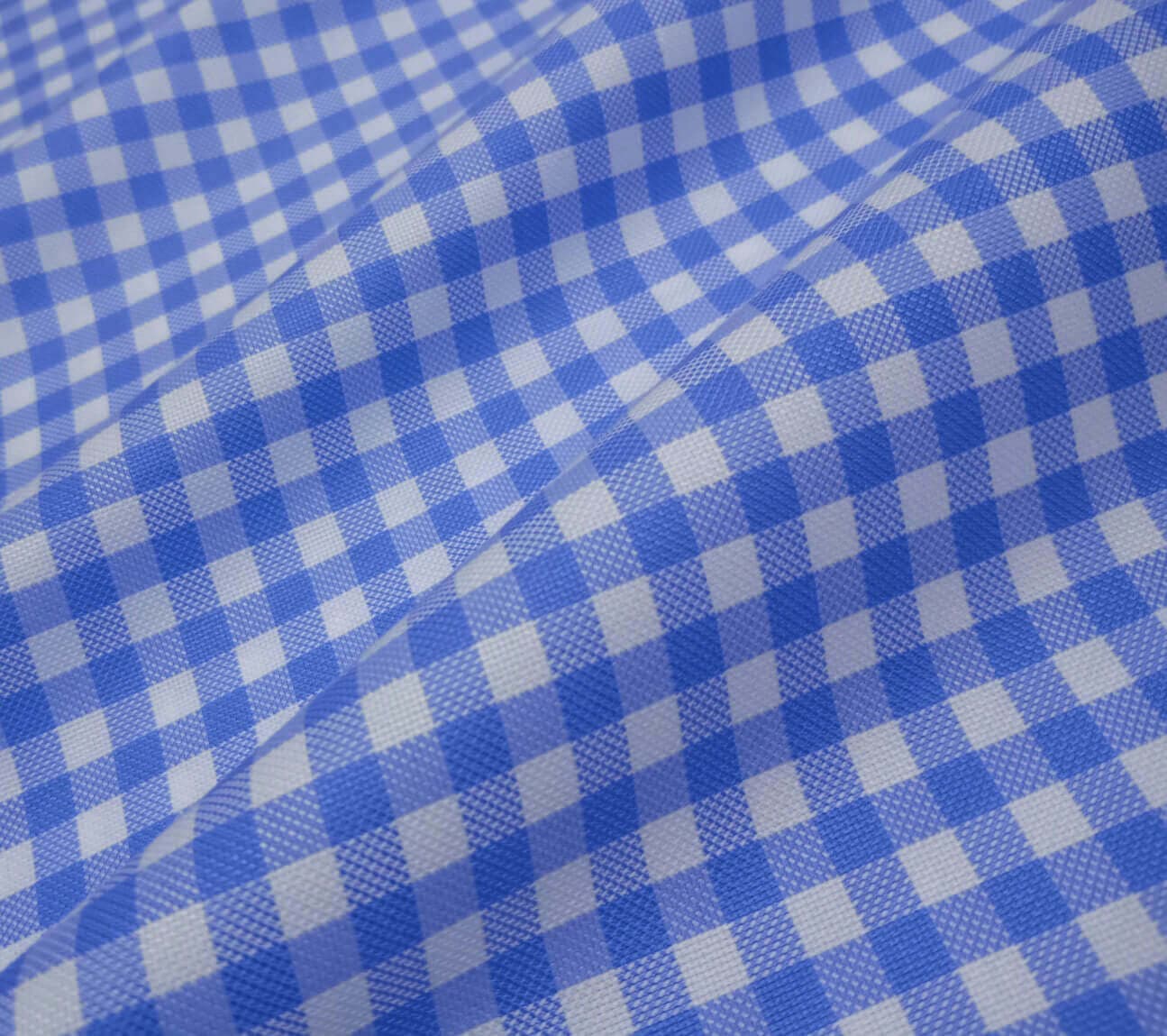 Blue and White Check Royal Oxford | checkered dress shirt	| Mens plaid dress shirt thumbnail 2
