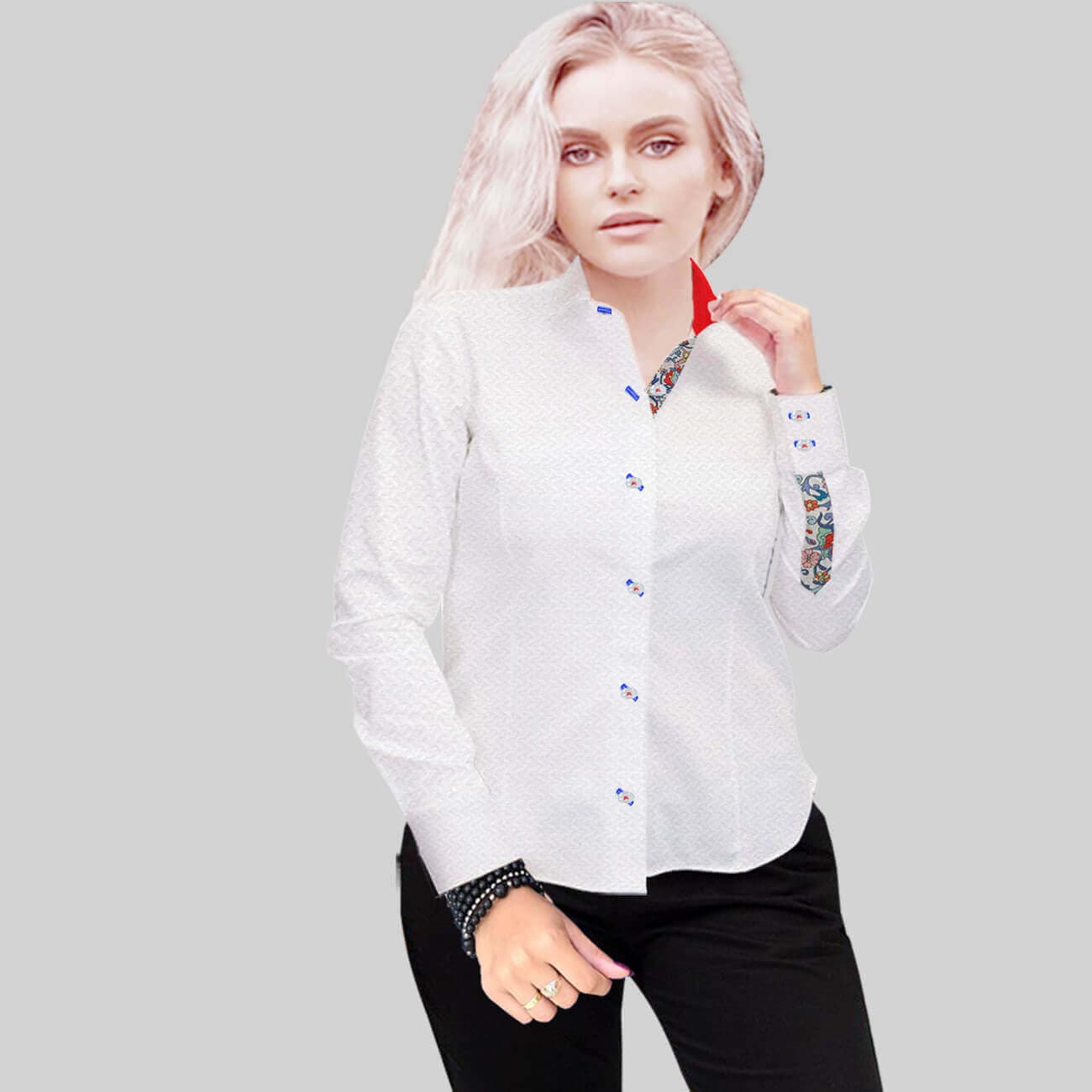 White Luxury Shirt Self Texture Shirt
