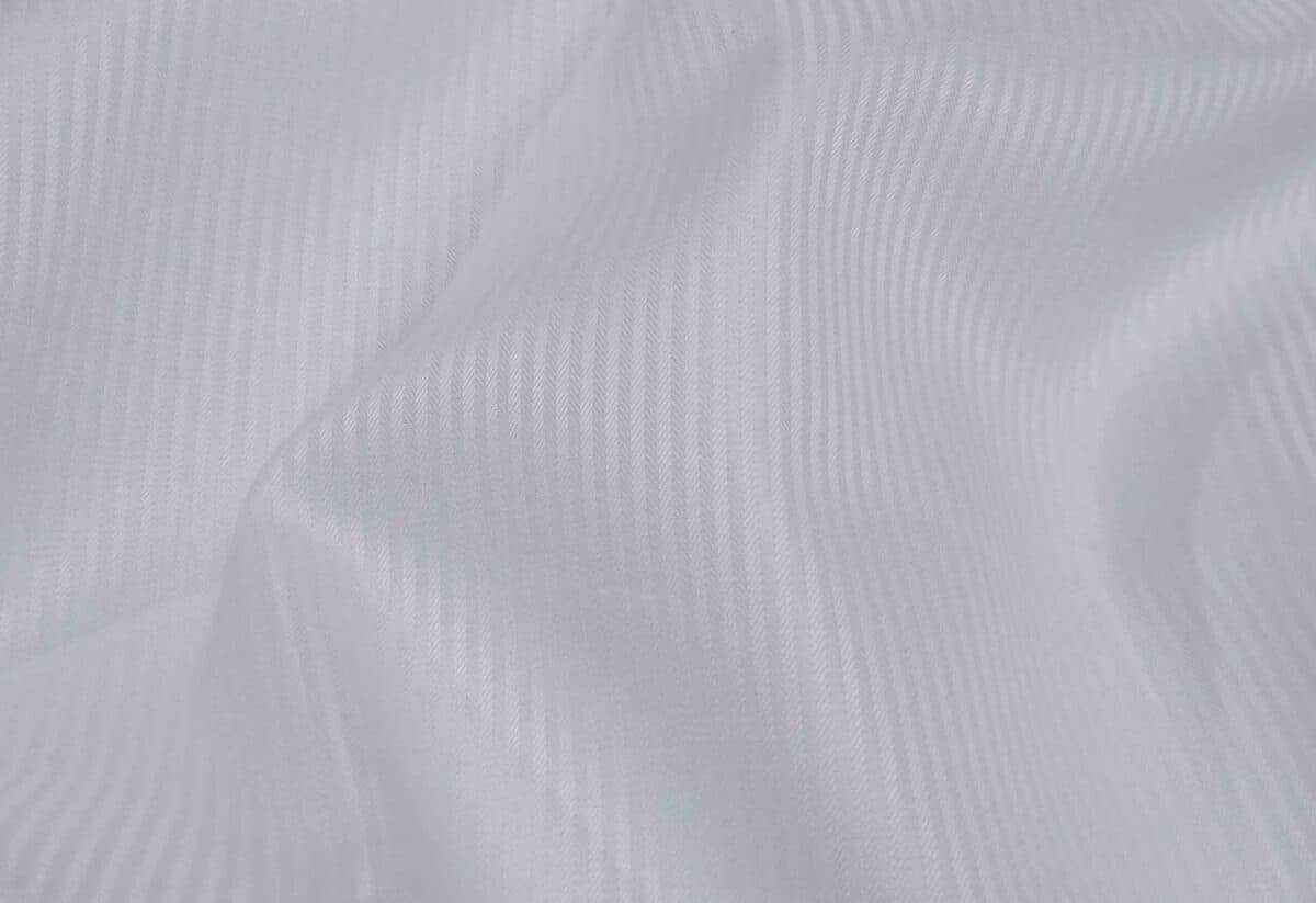Luxury White Dobby Shirt | Herringbone dress shirt | mens white french cuff dress shirt thumbnail 2