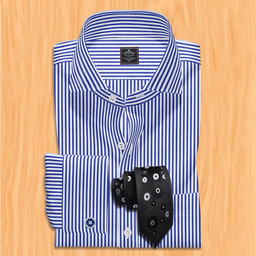 Blue Stripes Shirt | Striped business shirts | Striped men’s dress shirts