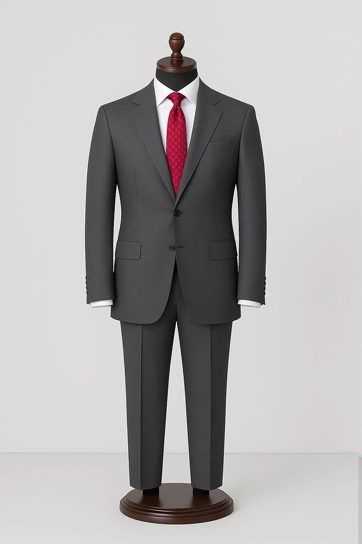 Mens dark grey suit – Super 160s Vitale Barberis Wool thumbnail 2