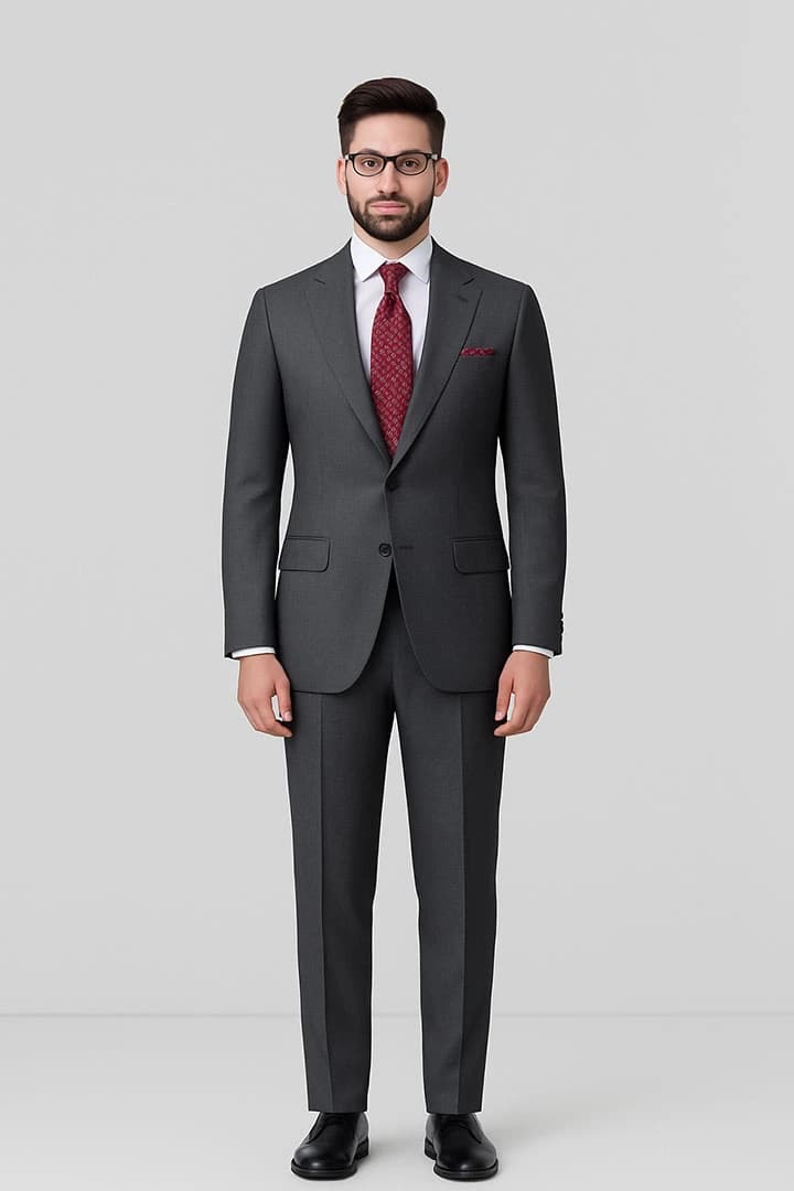 Mens dark grey suit – Super 160s Vitale Barberis Wool