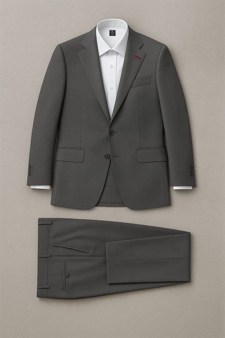Mens dark grey suit – Super 160s Vitale Barberis Wool thumbnail 4