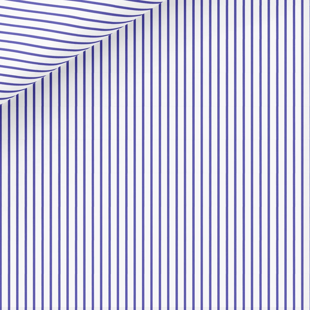 Mens stripes shirts  | Blue and white stripes shirt | Bespoke dress shirts thumbnail 4